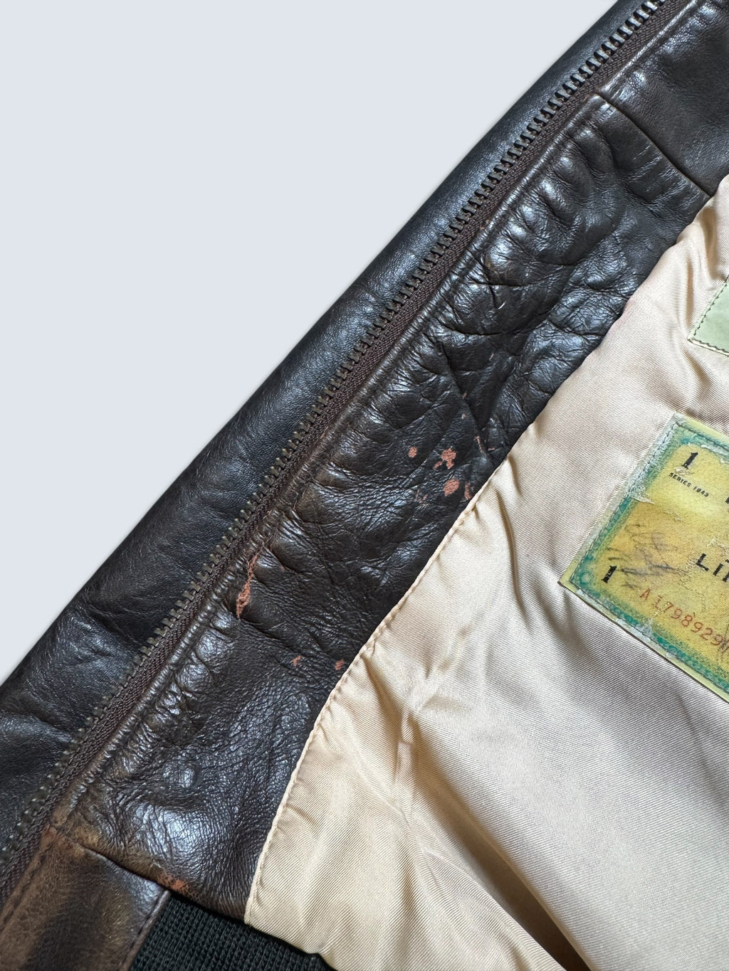 Jacket cuir cowhide flight A-2 Avirex usaf Glenn Millers nose art black 1998 - XL
