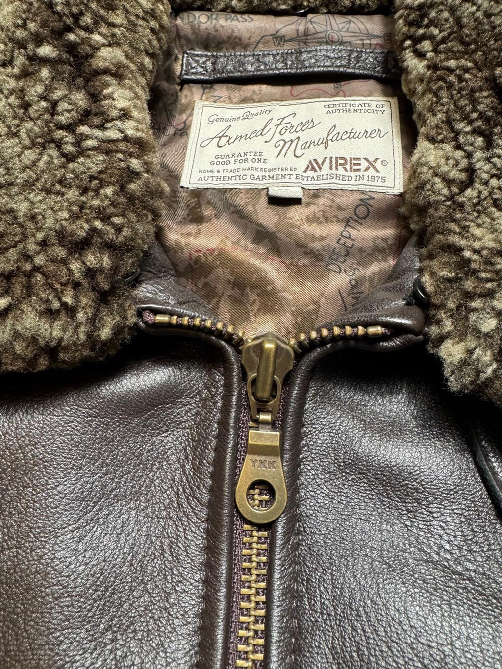 Jacket cuir cowhide flight G-1 Avirex Japan exclusive usn brown 00’s - L