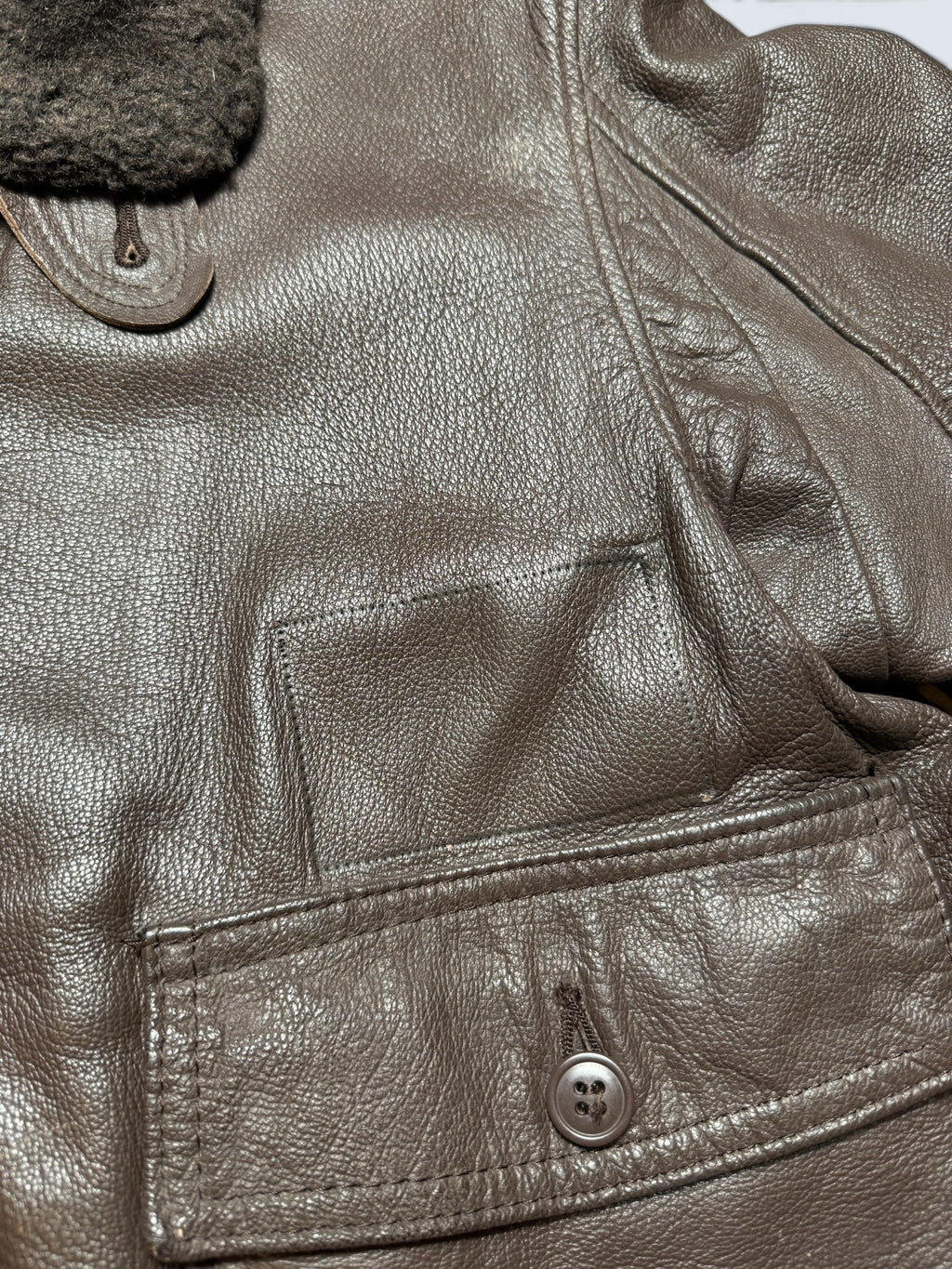 Jacket cuir goatskin flight G-1 original US Navy The Martin Lane 1969 Vietnam Era - 40 (M)
