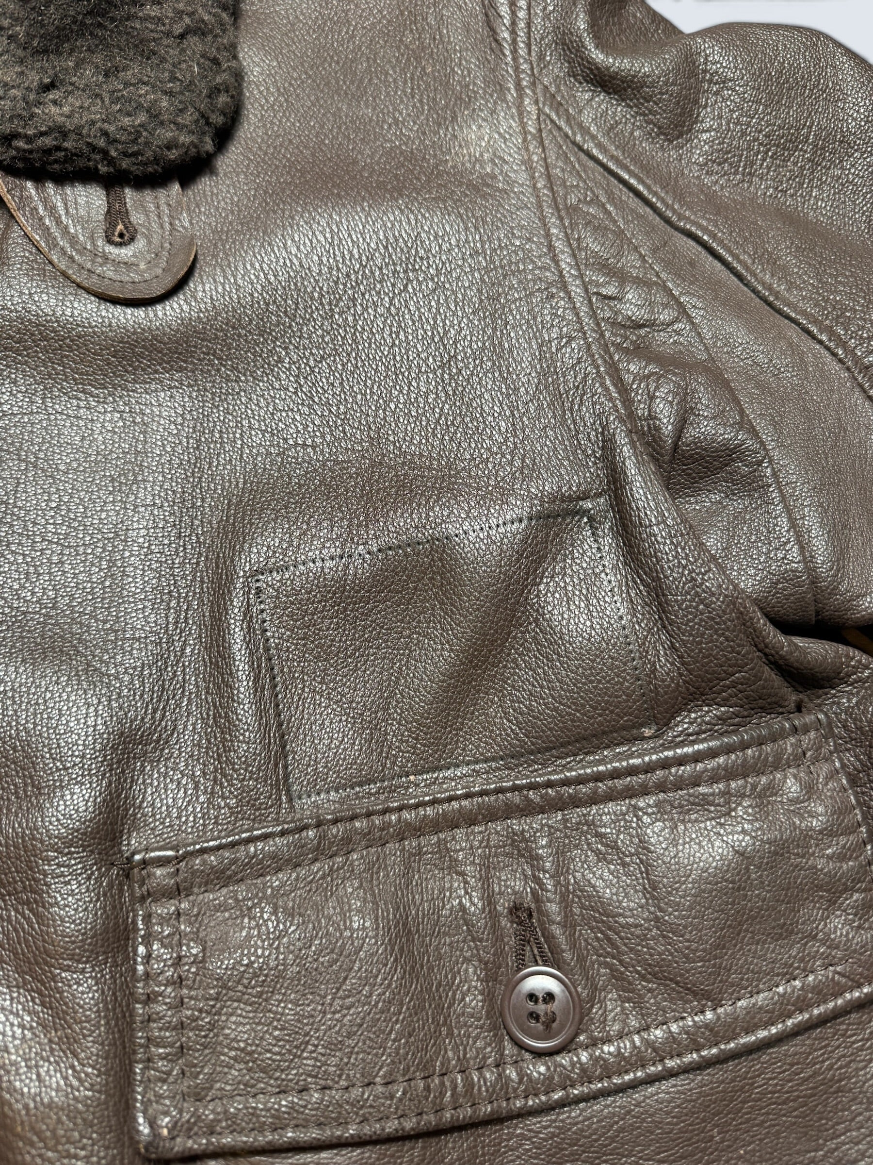 Jacket cuir goatskin flight G-1 original US Navy The Martin Lane 1969 Vietnam Era - 40 (M)