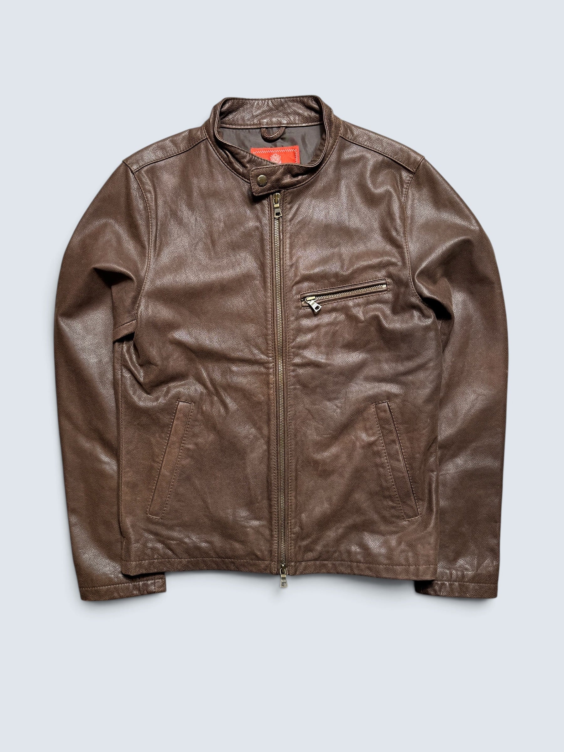 Jacket café racer col Avirex Officers Uniform made in Japan brown vintage 00's - S/M