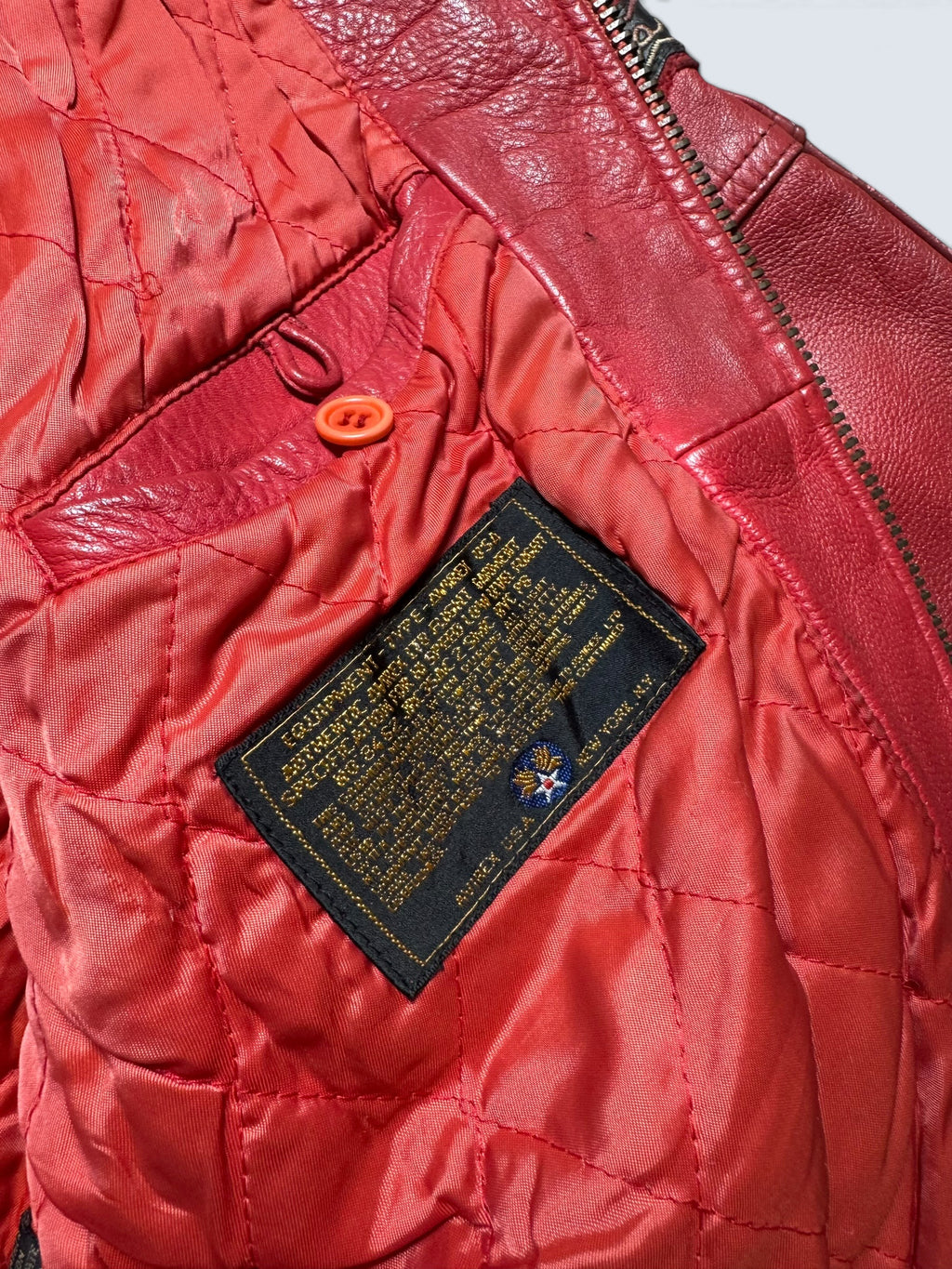 Jacket cuir varsity sport Avirex ltd Champions made in USA red vintage 90’s - XS/S