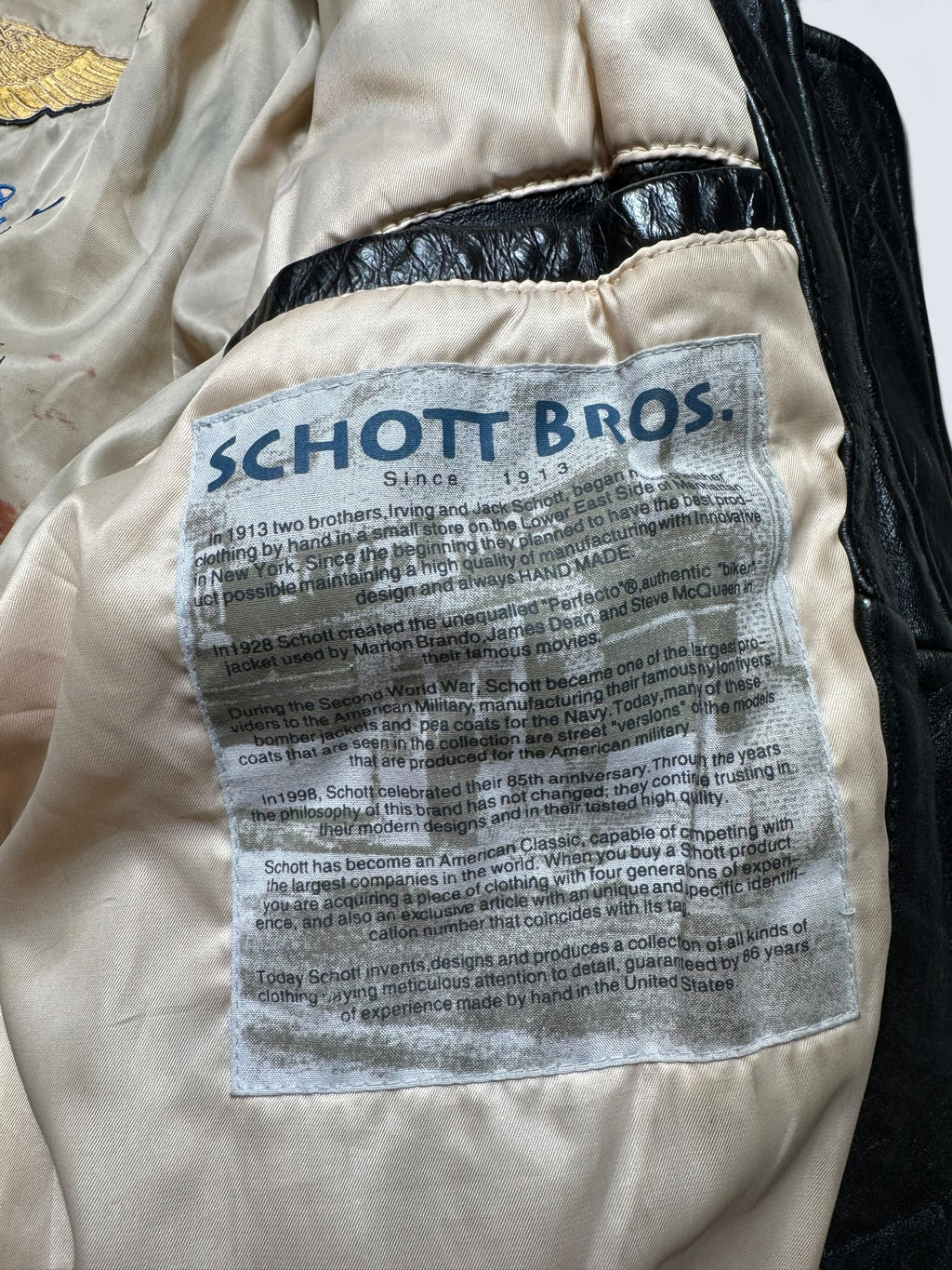 Jacket cuir cowhide flight pilot Schott NYC G-1 usn wings of gold full patch black 00's - M