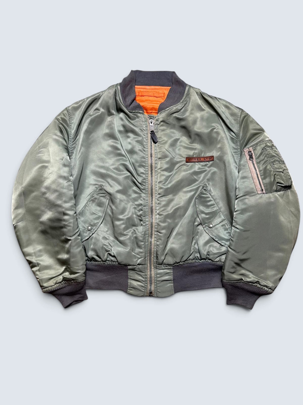 Jacket nylon bomber Ma-1 Avirex LTD made in USA usaf sage green 80’s - XL