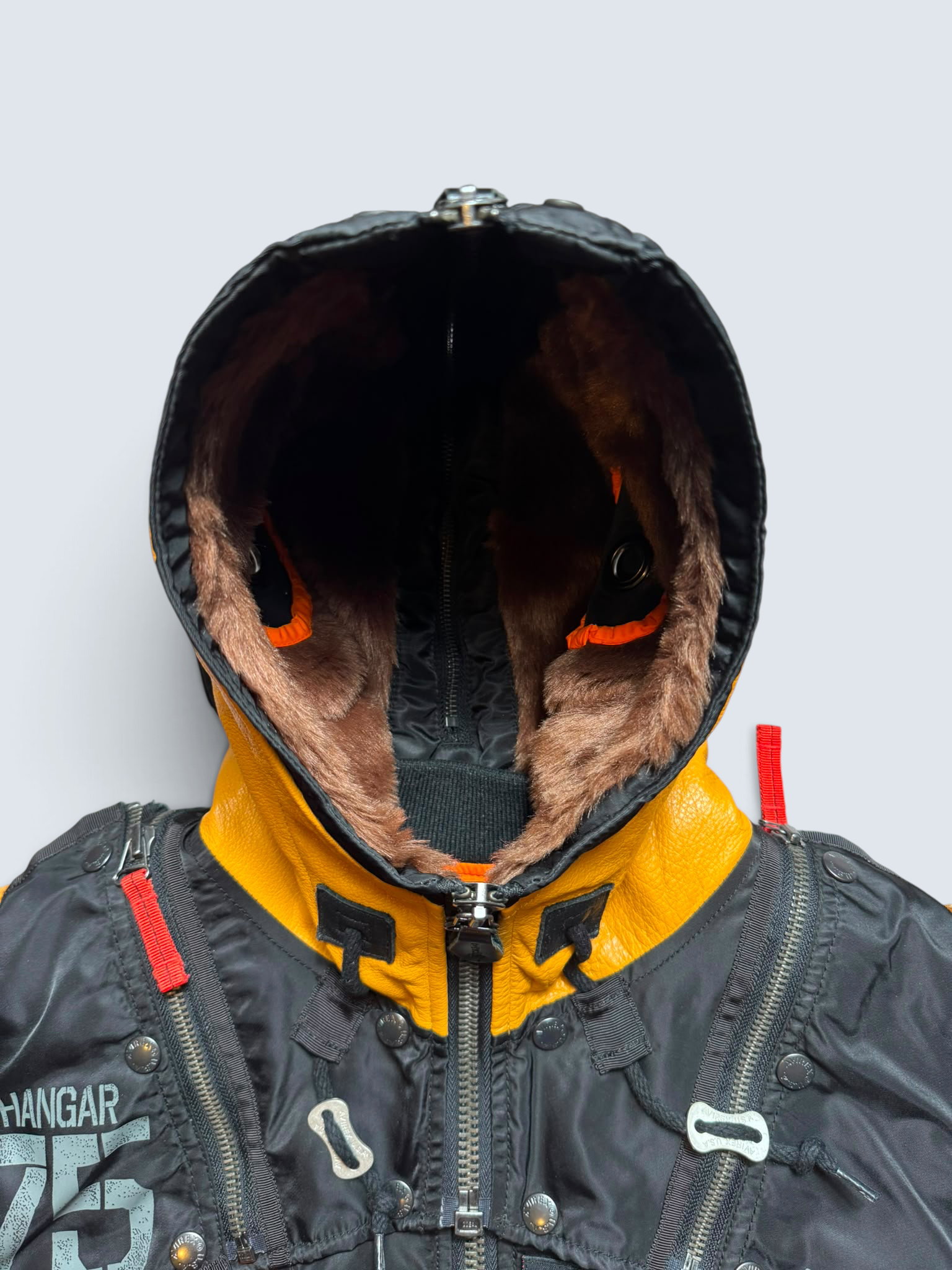 Jacket fly usaf intermediate ma-1 technical zip Hangar 75 Avirex Itd Japan exclusive black - M/L