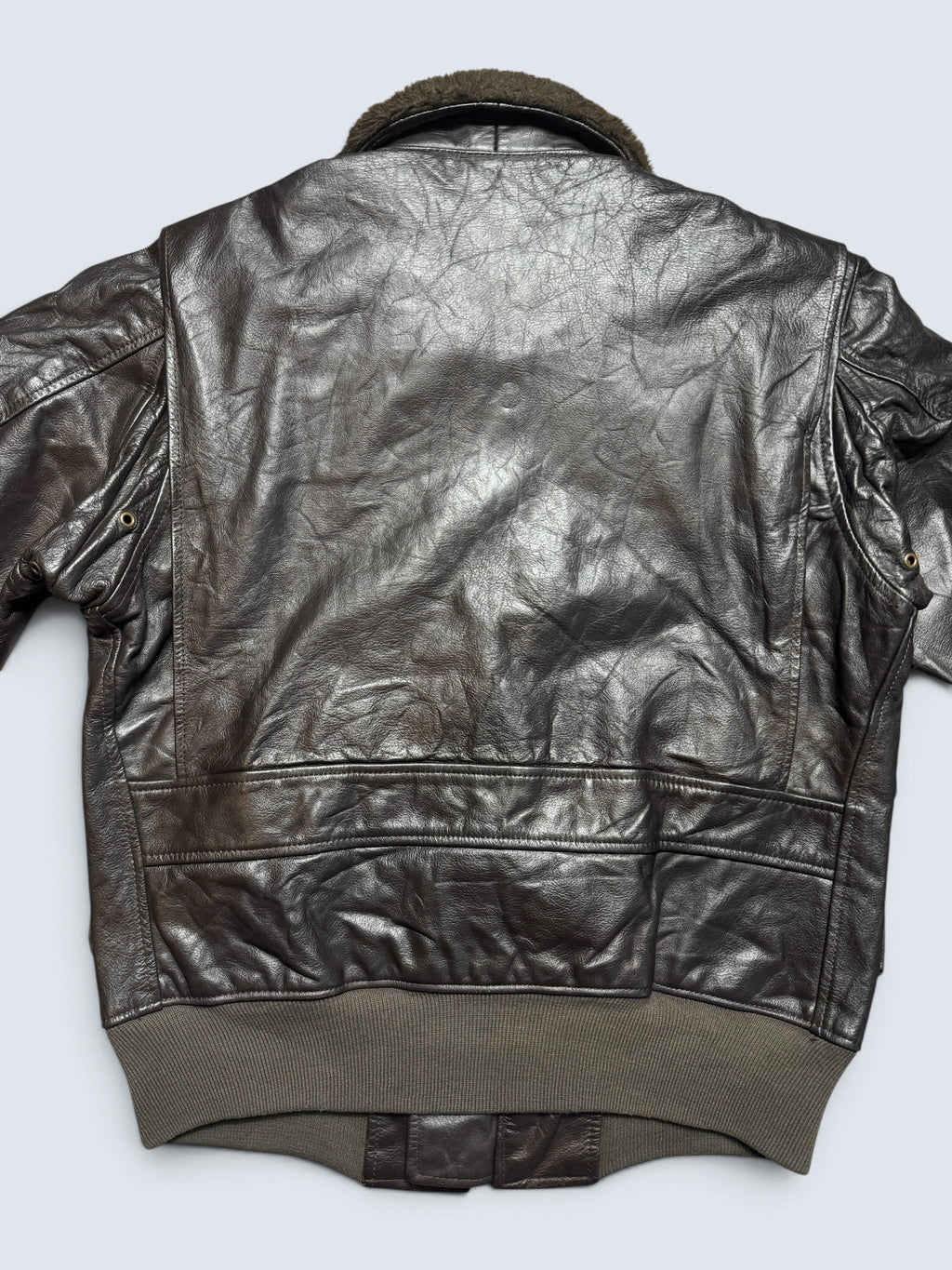 Jacket cuir cowhide flight G-1 Avirex LTD made in USA usn black 70’s - 42 (L)