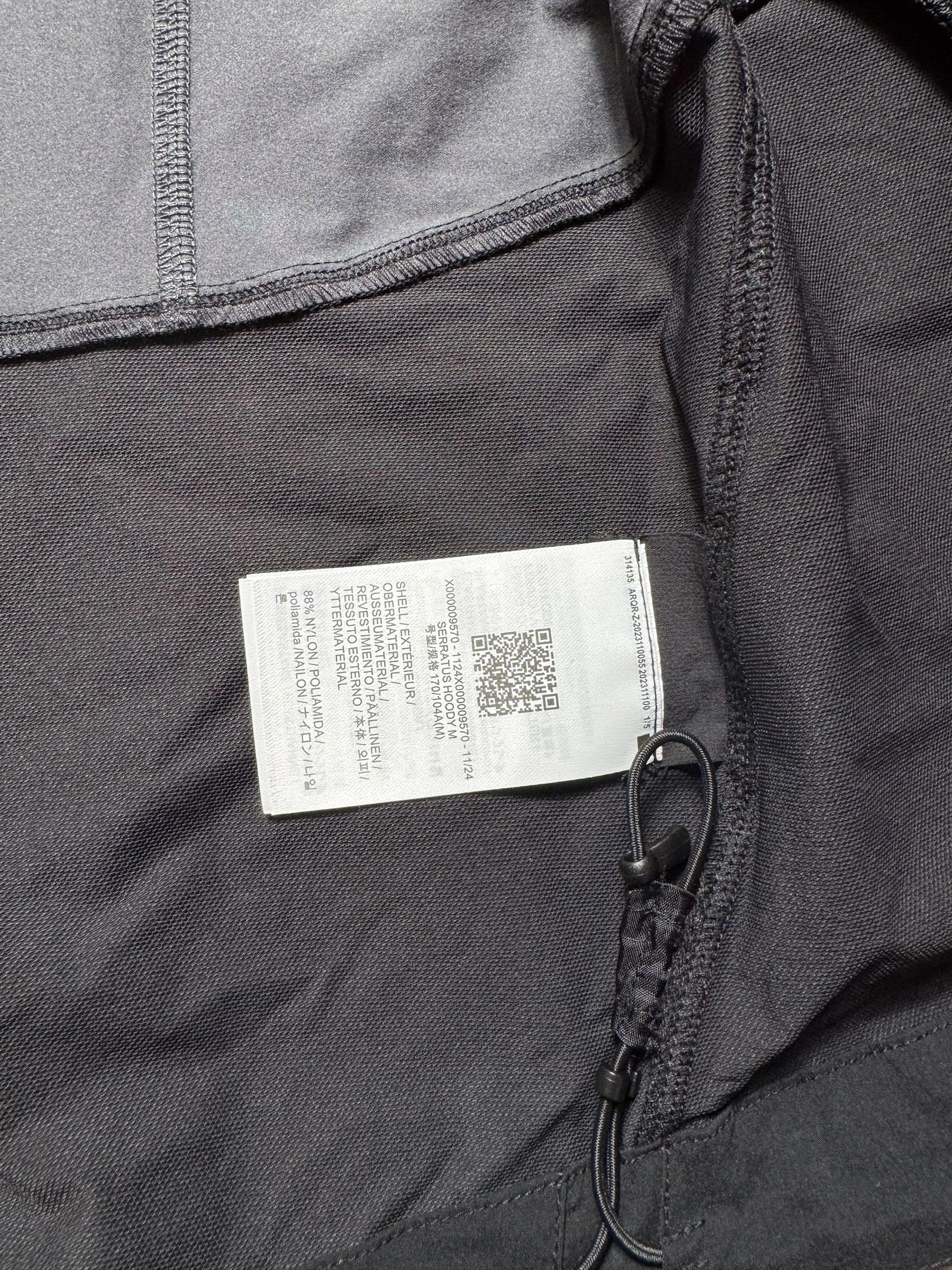Jacket imperméable Arc'teryx Serratus Hoody black & grey 2024 - M