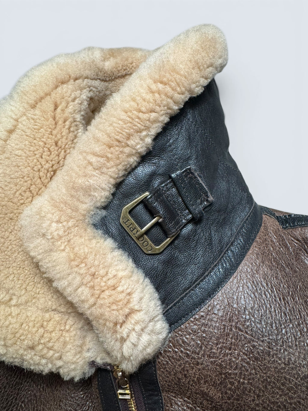 Jacket cuir flight shearling Irvin Cockpit made in USA RAF brown vintage 00’s - 40 (M/L)