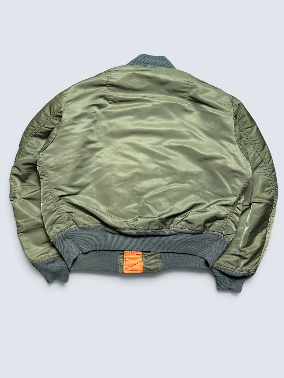 Jacket nylon bomber Ma-1 Greenbrier Industries made in USA sage green original 1980’s - L