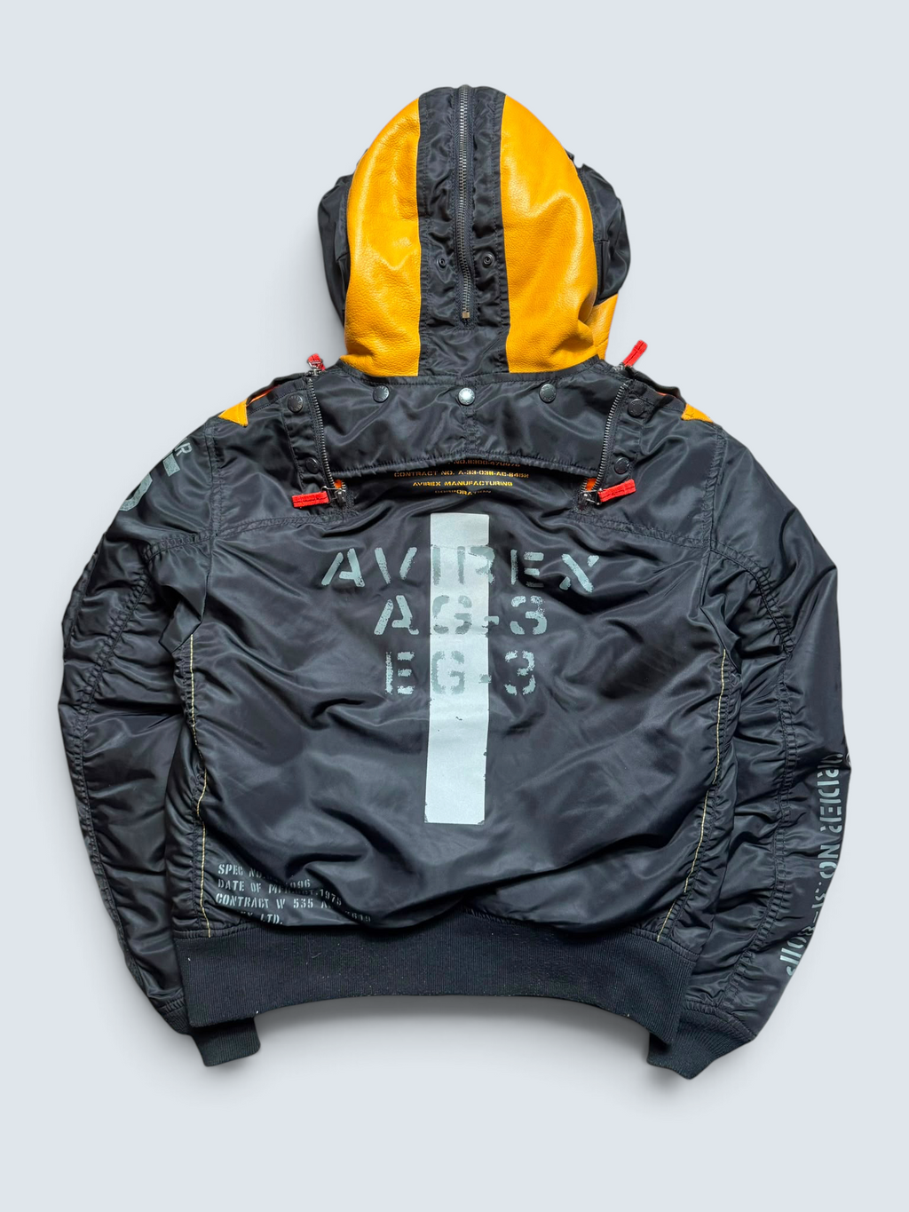 Jacket fly usaf intermediate ma-1 technical zip Hangar 75 Avirex Itd Japan exclusive black - M/L