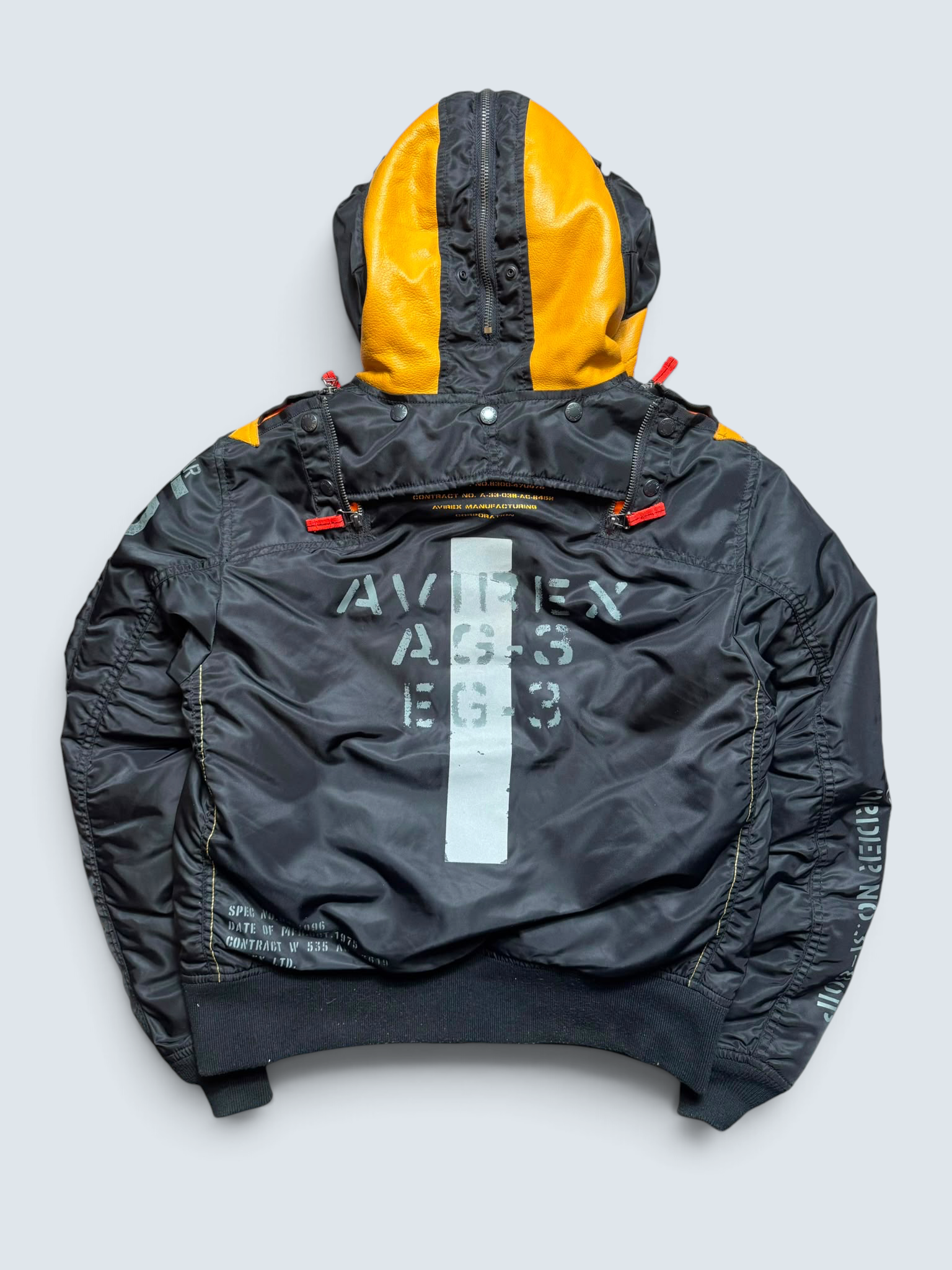 Jacket fly usaf intermediate ma-1 technical zip Hangar 75 Avirex Itd Japan exclusive black - M/L
