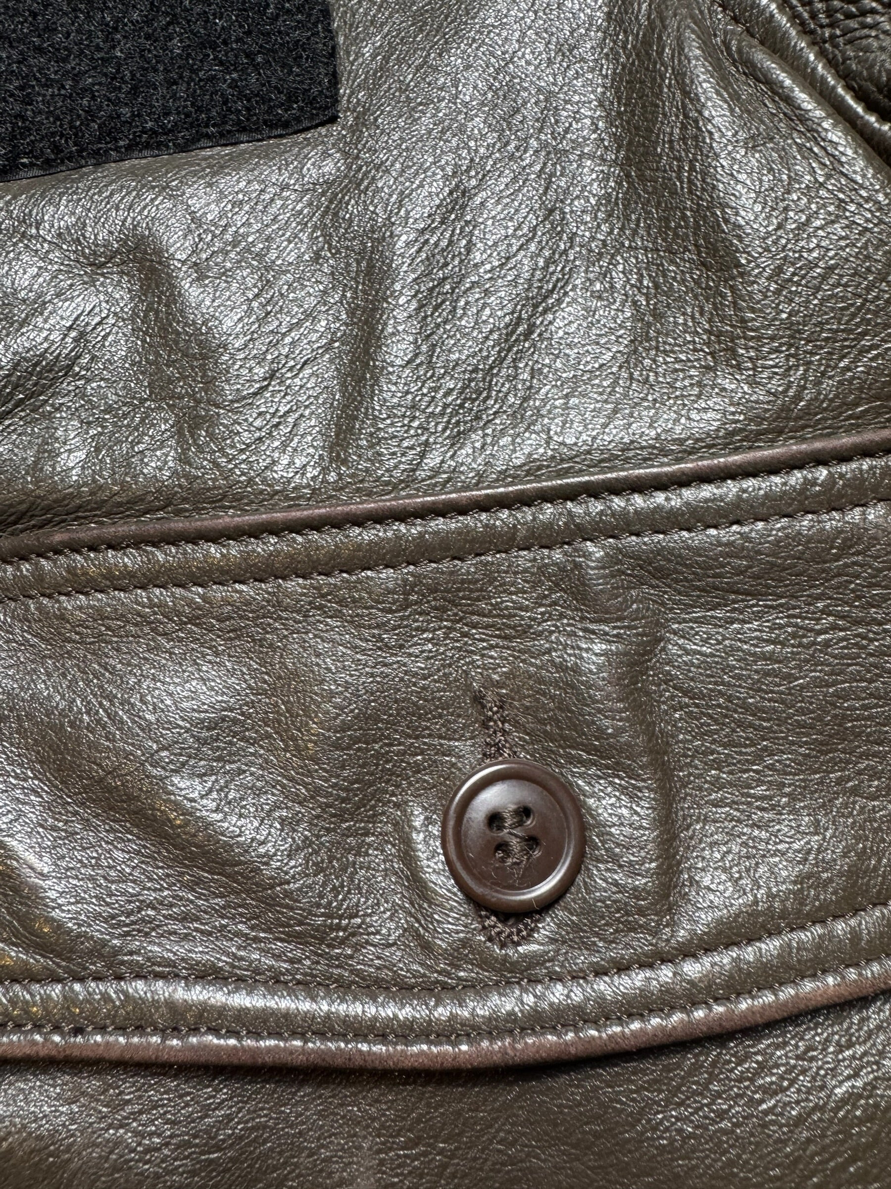 Jacket cuir goatskin flight G-1 original US Navy Ralph Edwards 1984 Cold War Era - 40 (M/L)