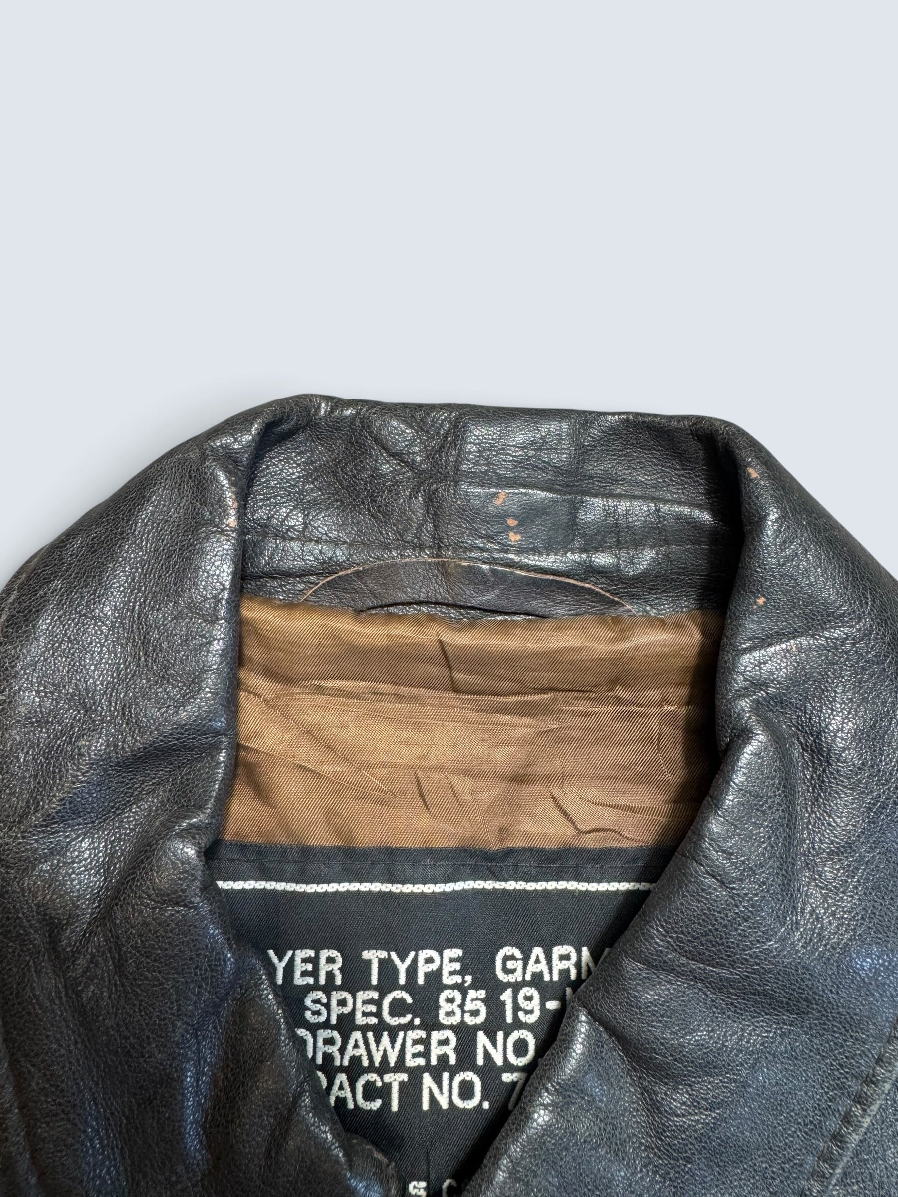 Jacket cuir flight A-2 Schott usa usaf Shoo Shoo Baby nose art patch black 80’s - 42 (M/L)