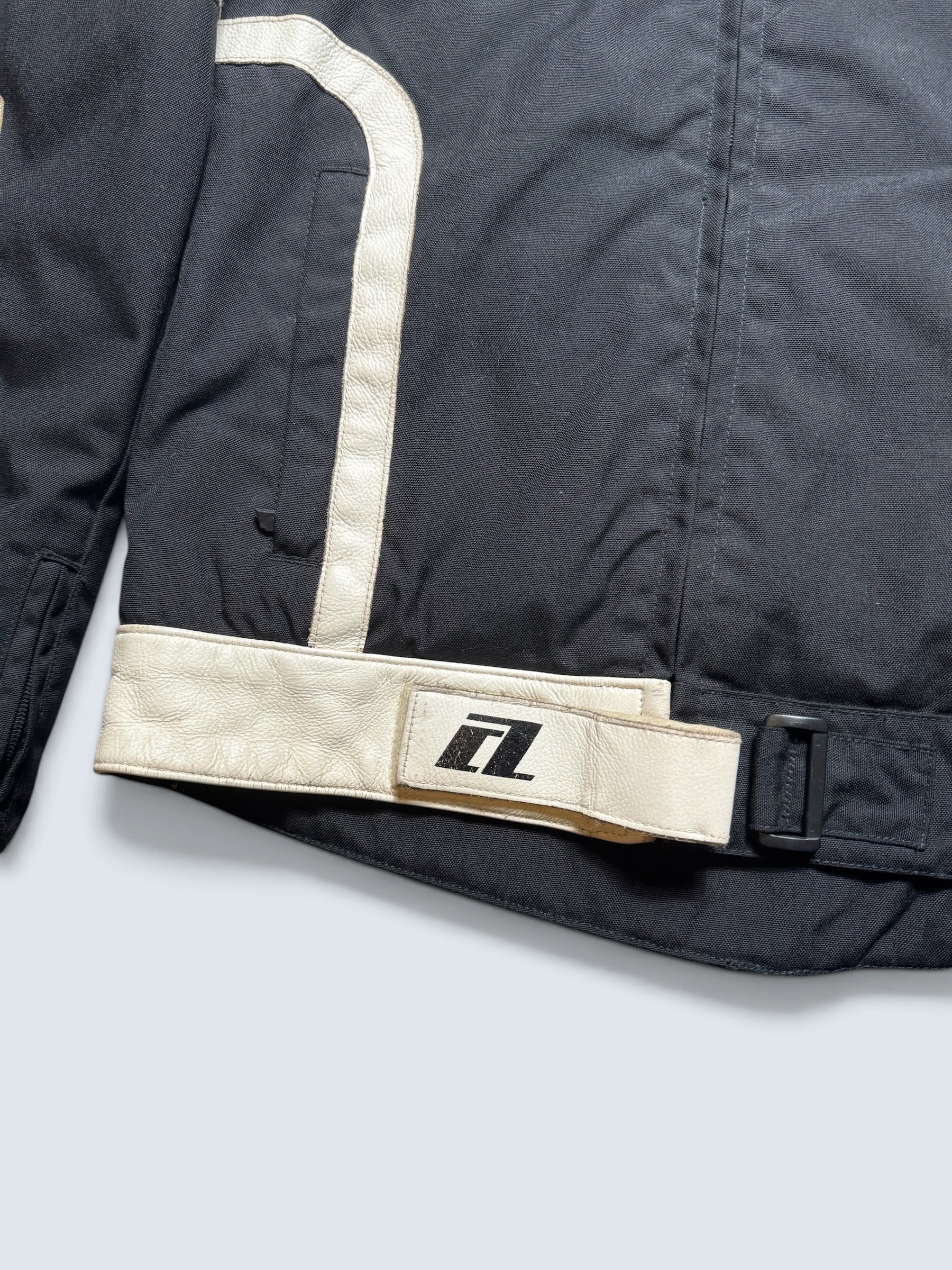 Jacket racing motorcycle Avirex usa cordura & leather black white vintage 00’s - S