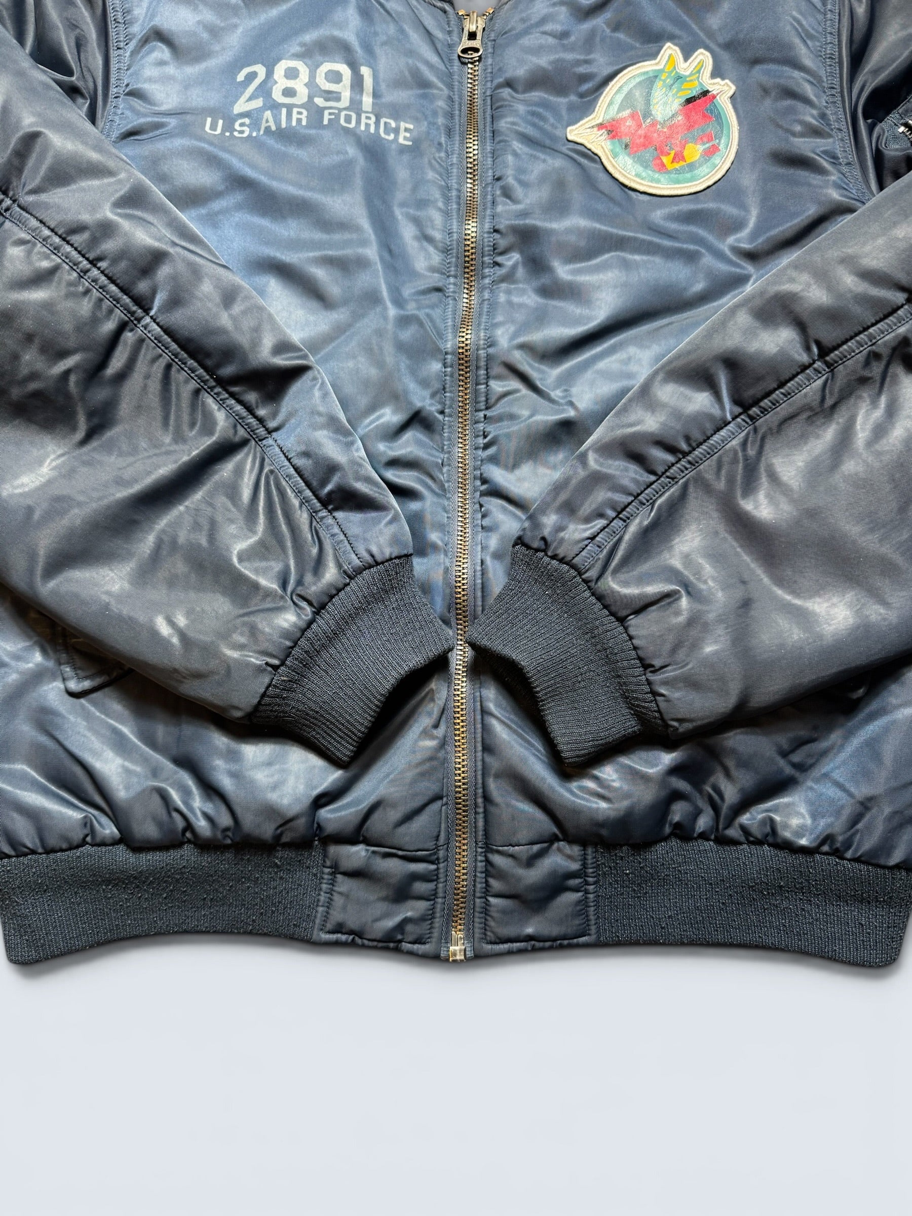 Jacket bomber flight nylon Avirex USA Vietnam / Rolling thunder usaf marine 90's - L