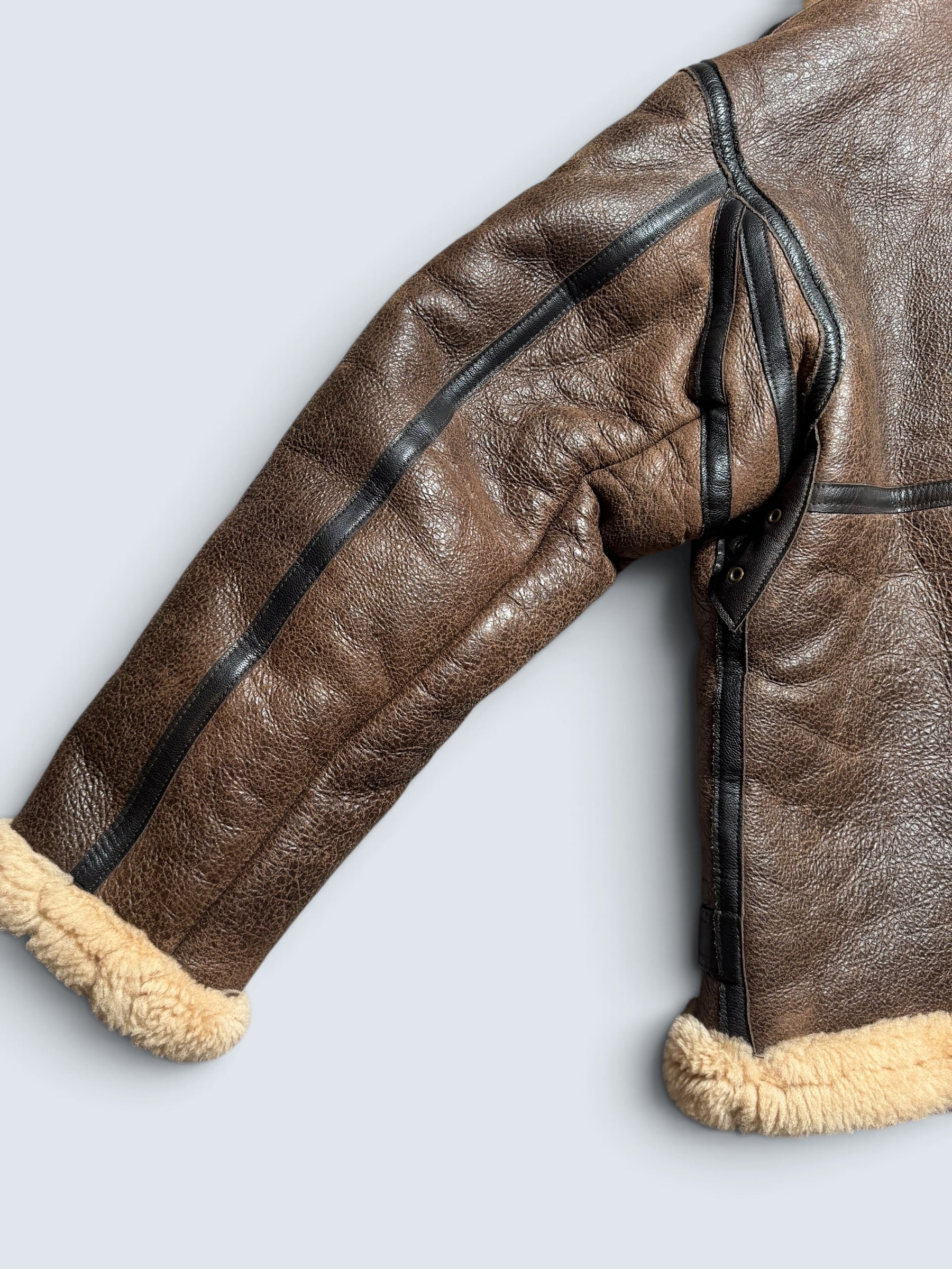 Jacket cuir flight shearling Irvin Cockpit made in USA RAF brown vintage 00’s - 40 (M/L)