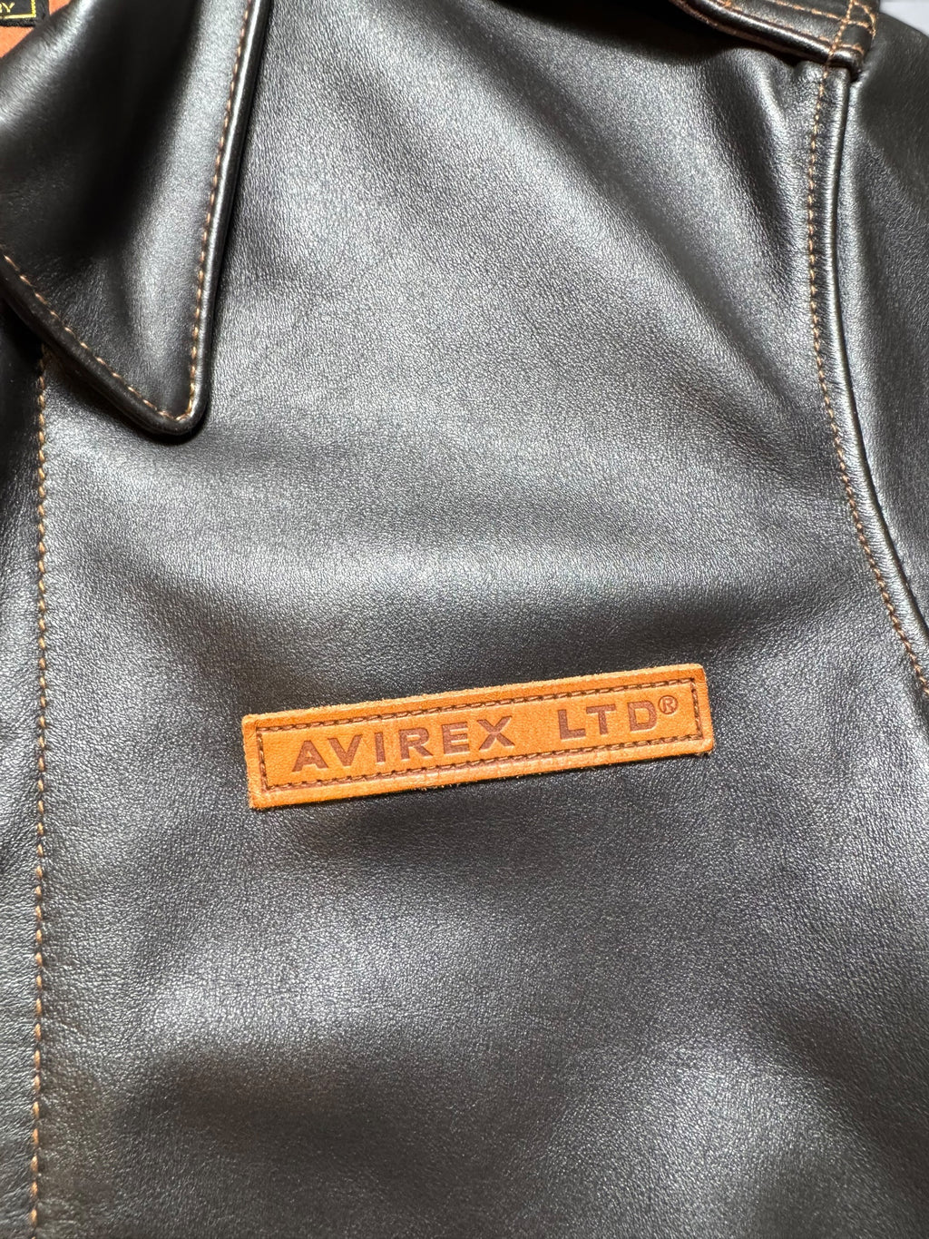 Jacket cuir cowhide flight A-2 Avirex LTD Japan exclusive usaf patch black - 40 (M)
