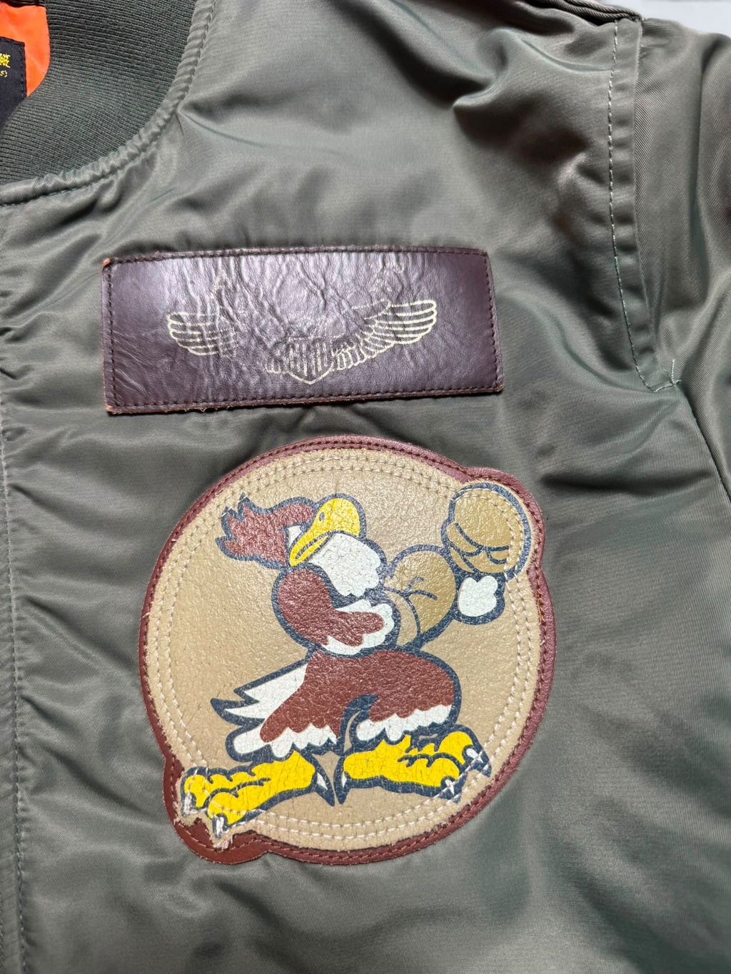 Jacket bomber flight L-2b Avirex ltd 334th FS usaf Japan exclusive kaki vintage 00’s - M