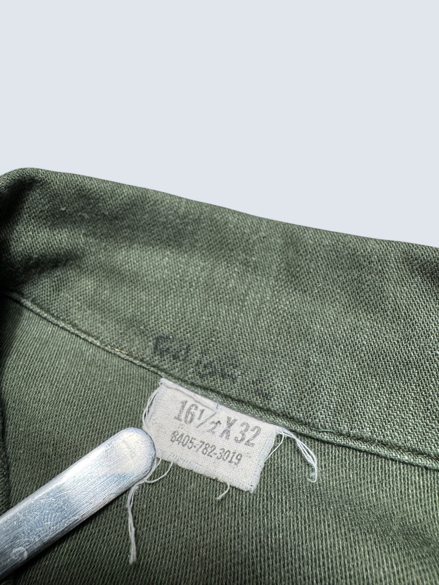 Jacket army Fatigue Shirt OG-107 cotton sateen U & W Industries 72nd Infantry Vietnam 1970 - M