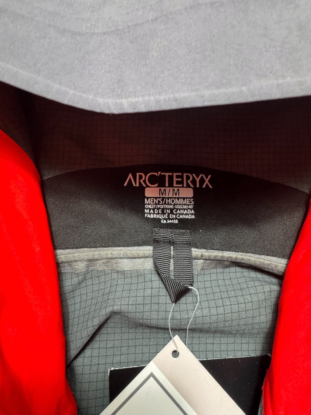 Jacket imperméable Goretex Arc'teryx Alpha SV grey & red vintage - M