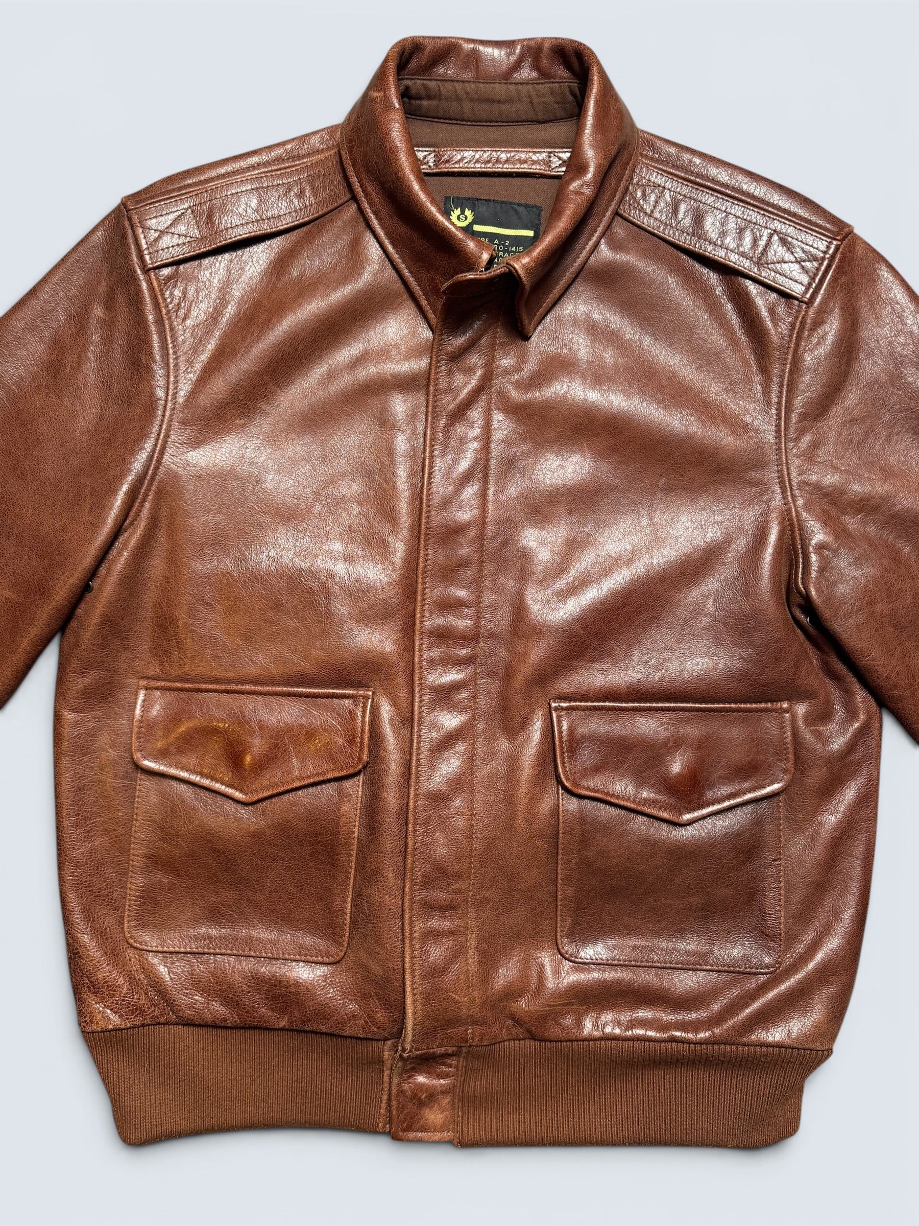 Jacket cuir cowhide bomber flight A-2 Willis & Geiger usaf brown 00's - L/XL