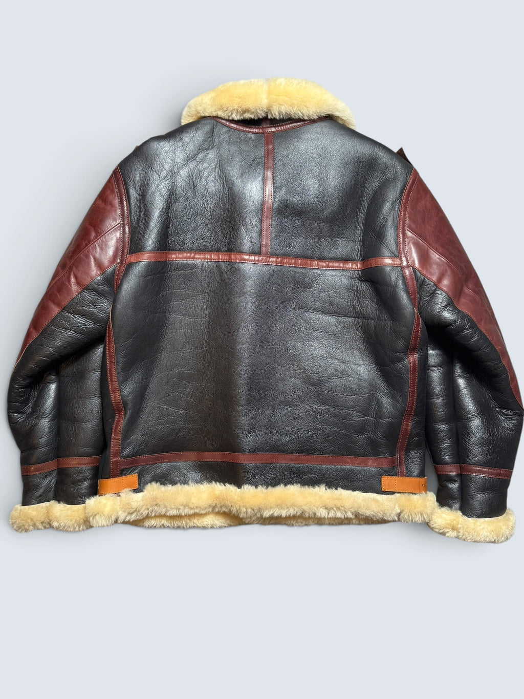 Jacket cuir bomber flight shearling B-3 Patton L.K Style Limited usaf black - 46 (2XL)