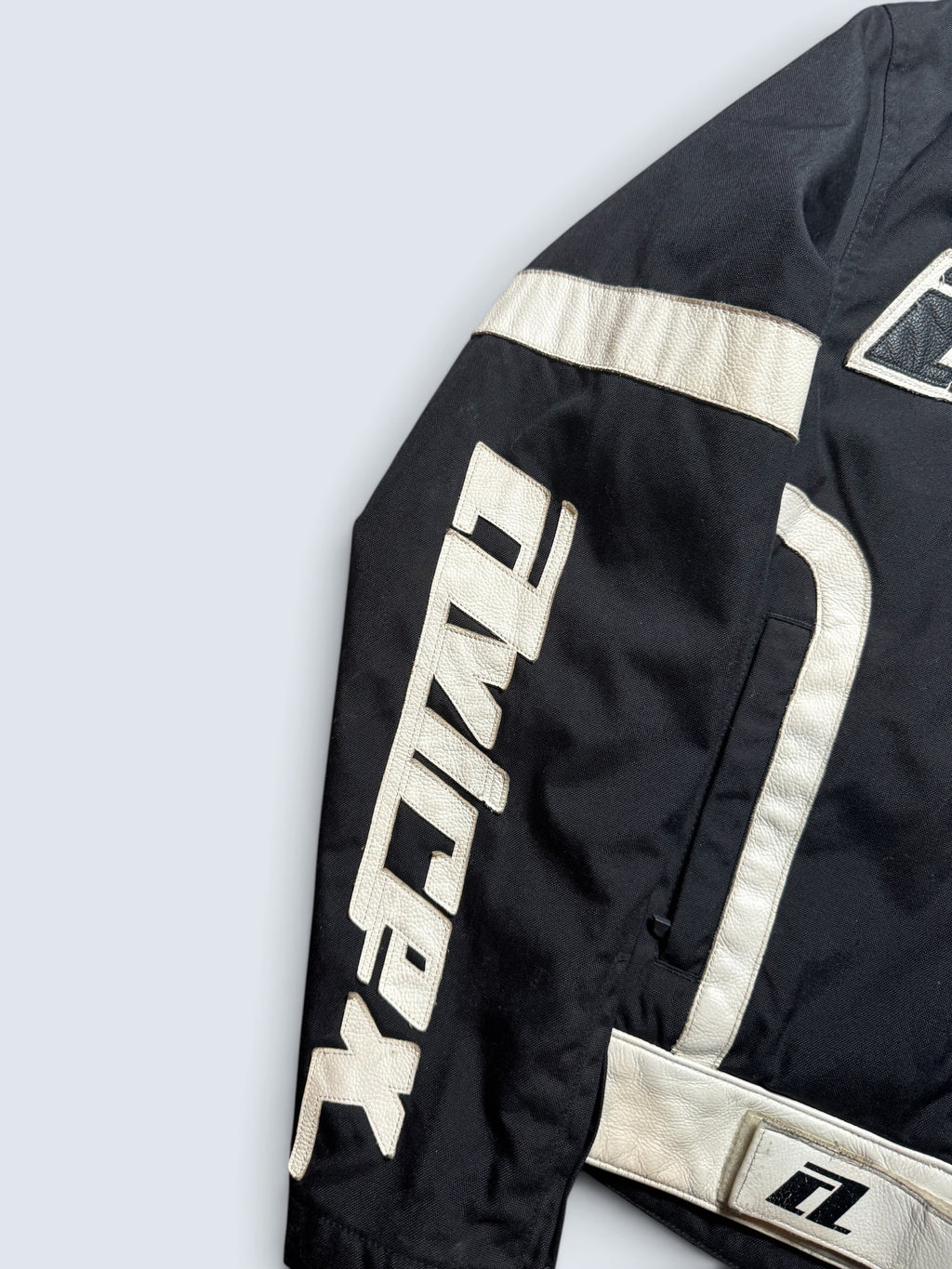 Jacket racing motorcycle Avirex usa cordura & leather black white vintage 00’s - S
