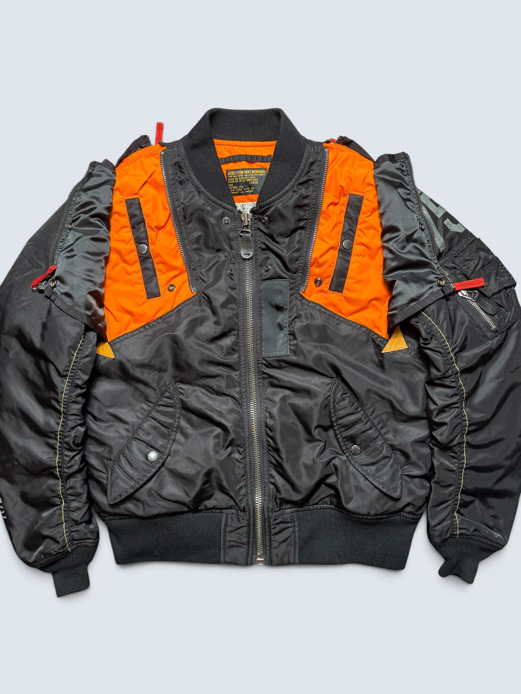 Jacket fly usaf intermediate ma-1 technical zip Hangar 75 Avirex ltd black vintage 00's - M/L
