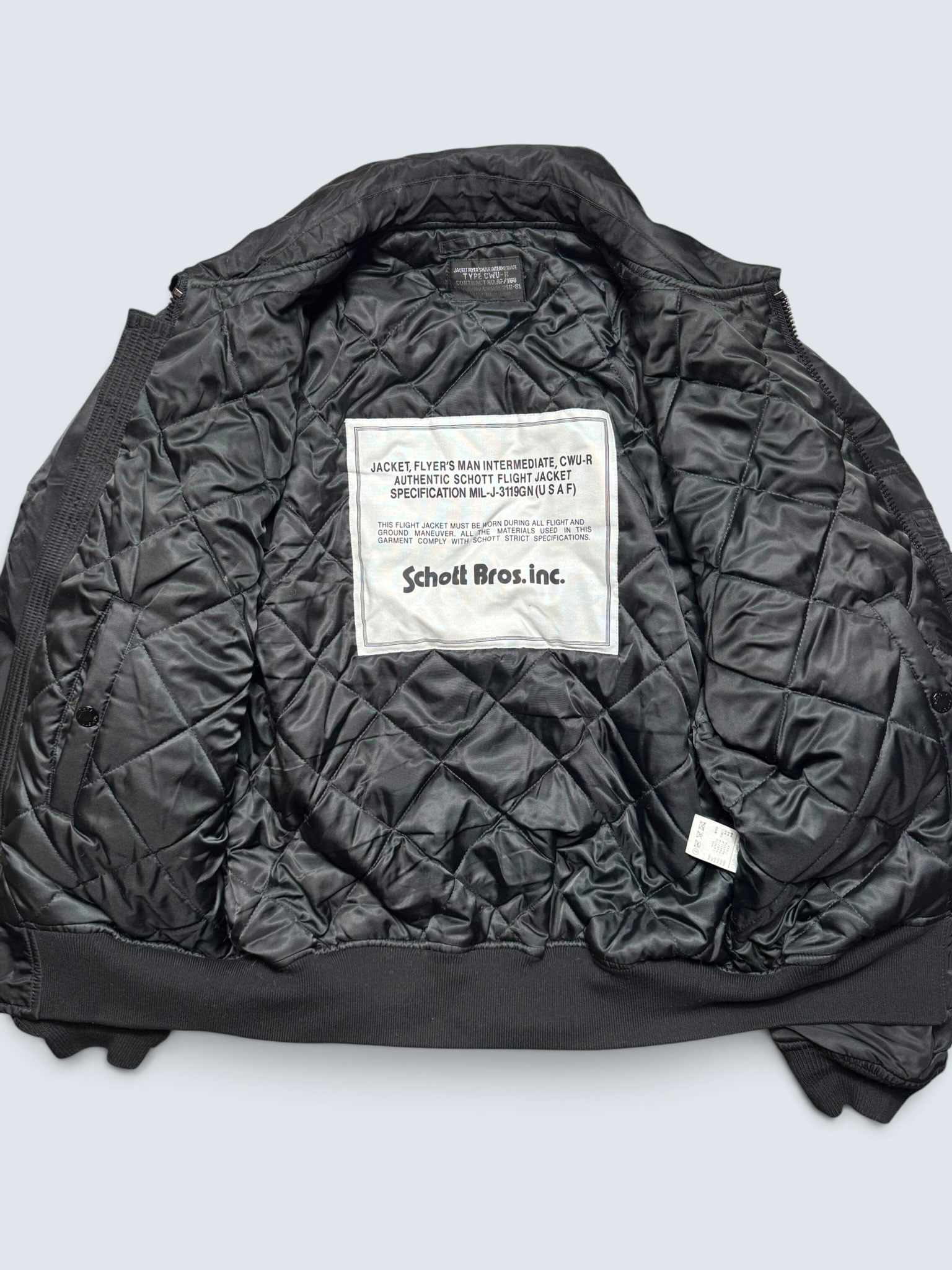 Jacket bomber fly Schott Bros nyc CWU-R/45P usaf black vintage 90’s - M/L