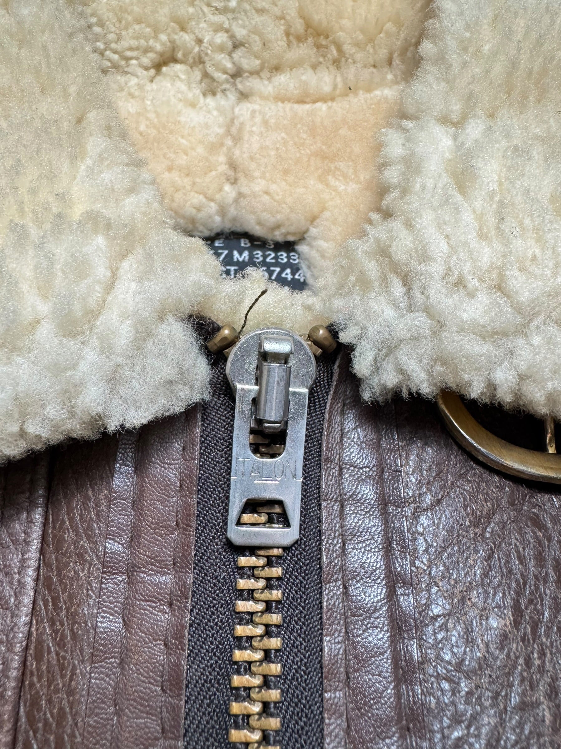 Jacket cuir flight shearling B-3 Covington made in USA usaf brown vintage 70’s - 42 (L)