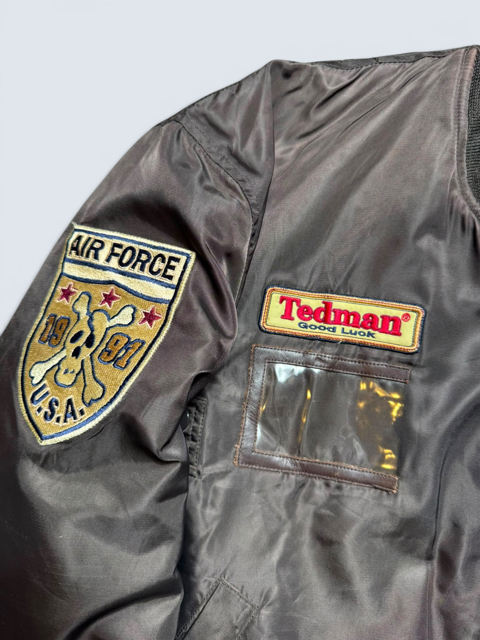 Jacket bomber fly ma-1 Tedman Company lucky Devil usaf brown vintage 00’s - L