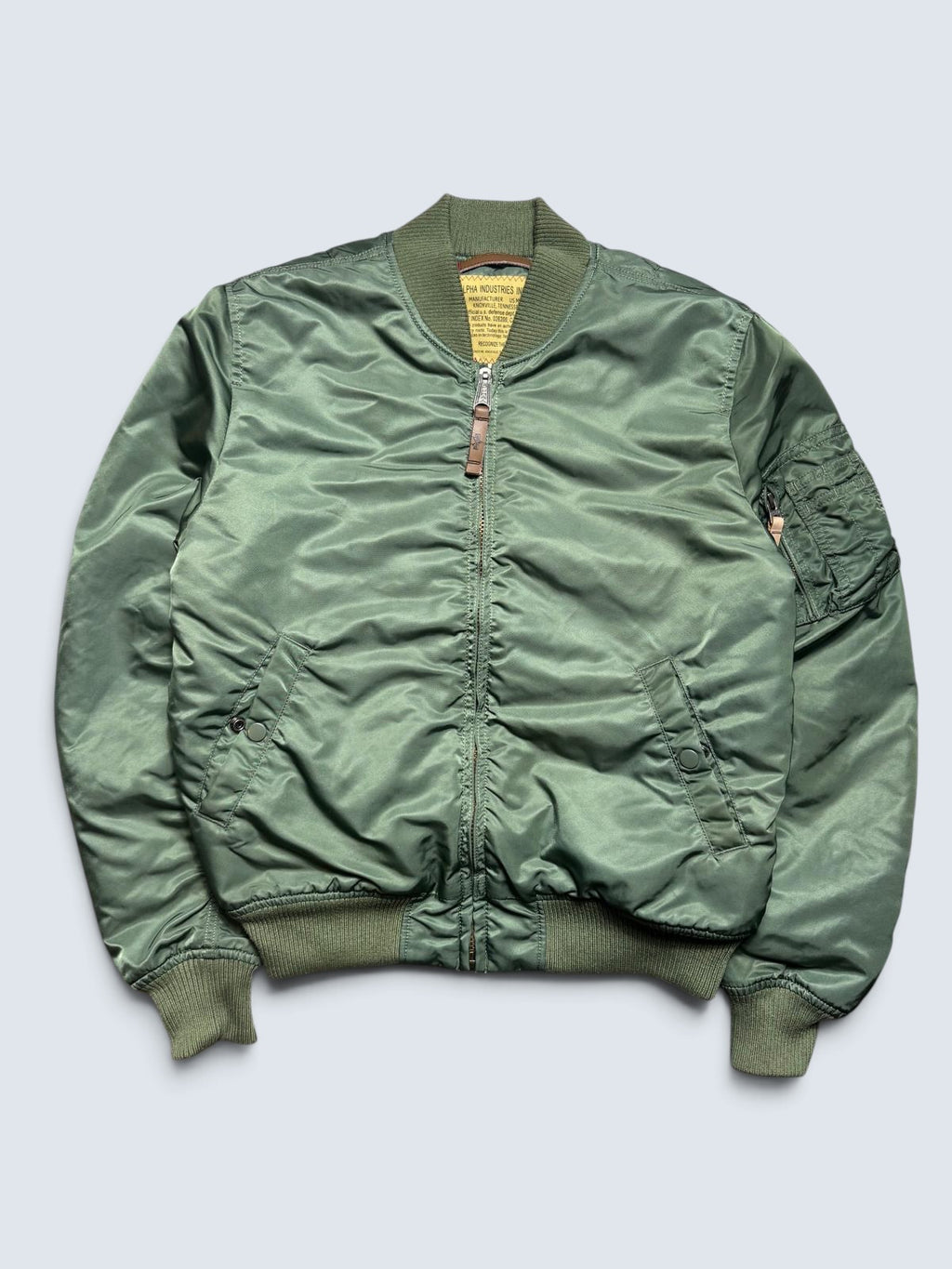 Jacket nylon bomber flight Ma-1 Alpha Industries usaf sage green - M