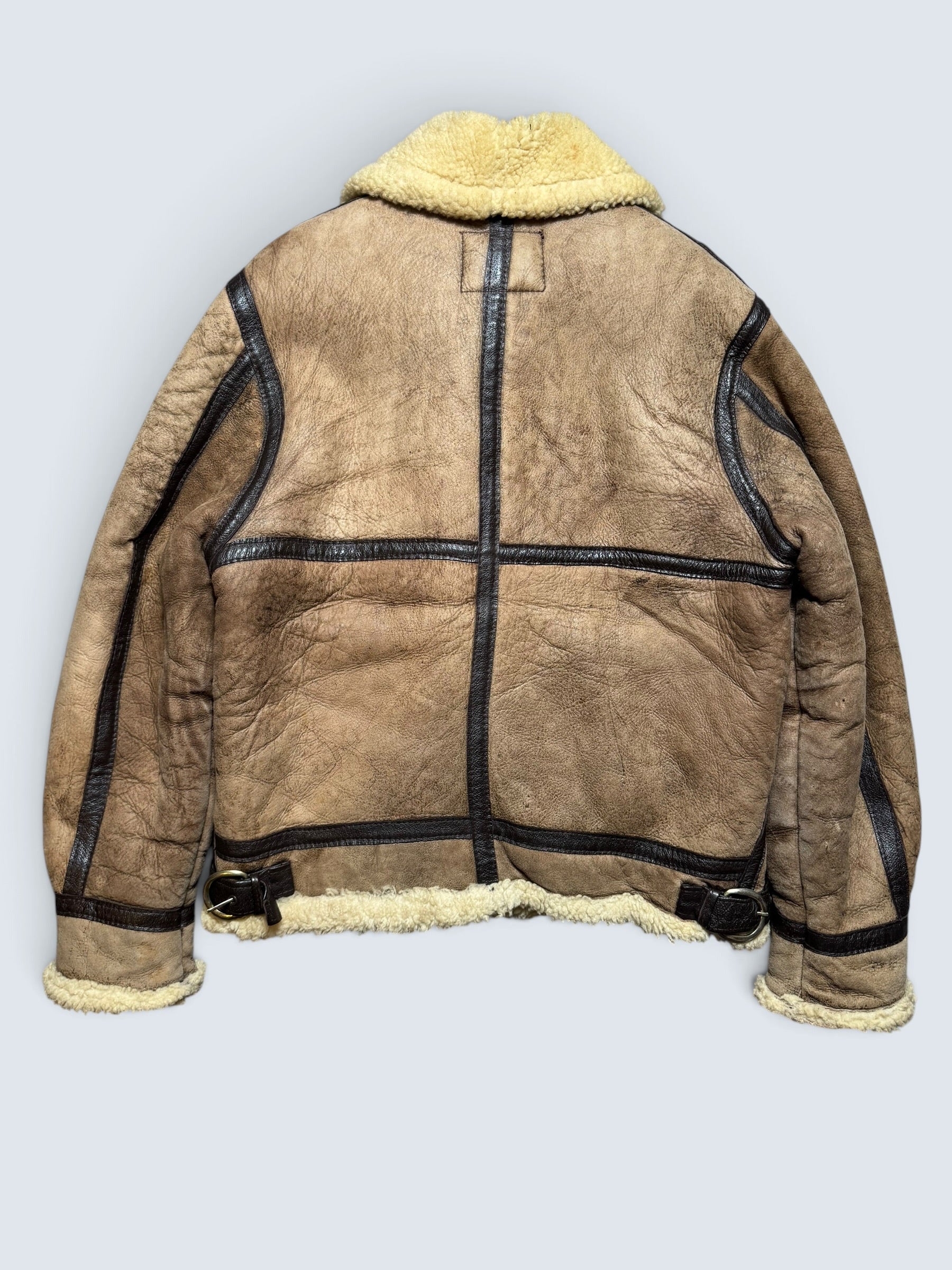 Jacket cuir flight shearling B-3 Schott made in USA usaf brown vintage 80’s - 38 (M)