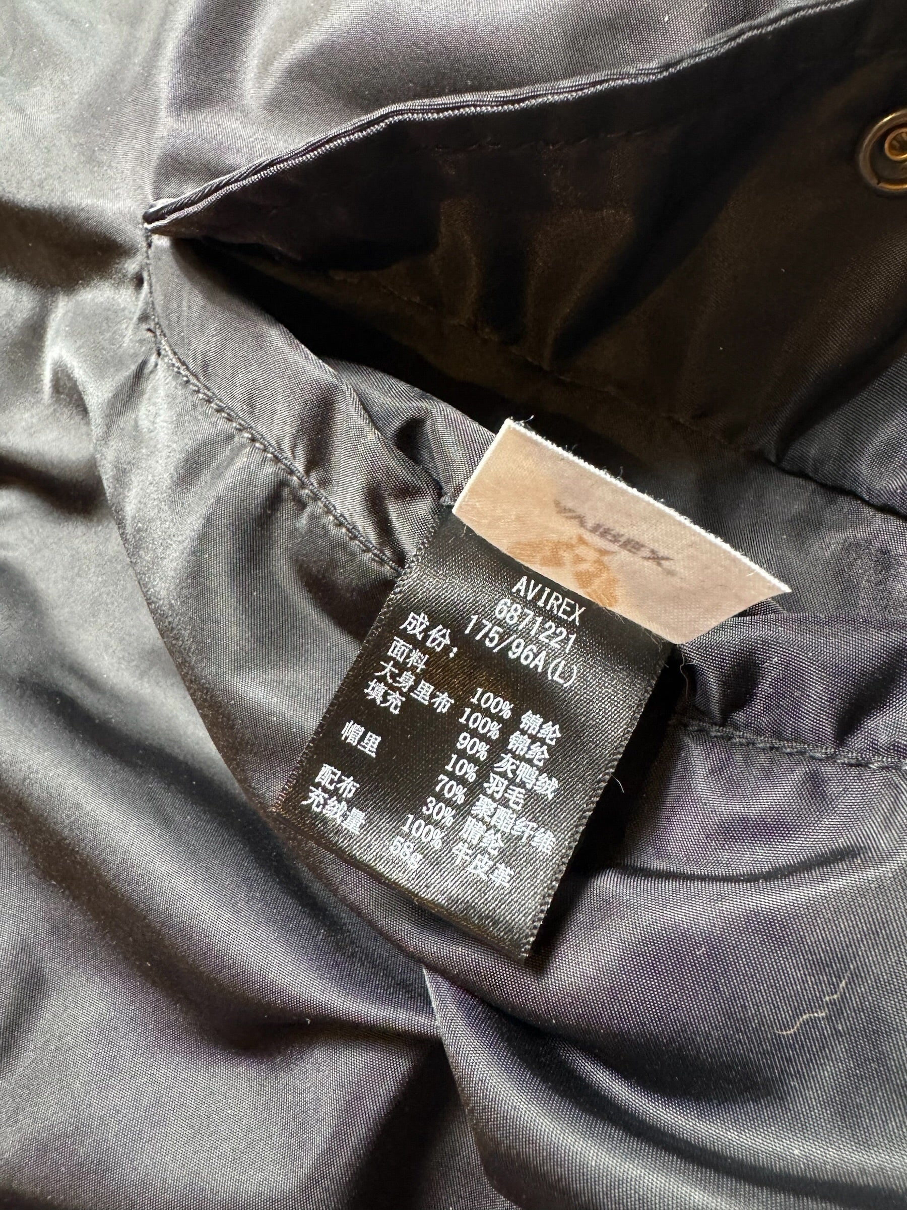 Jacket fly usaf intermediate ma-1 technical zip Hangar 75 Avirex ltd black vintage 00's - M/L