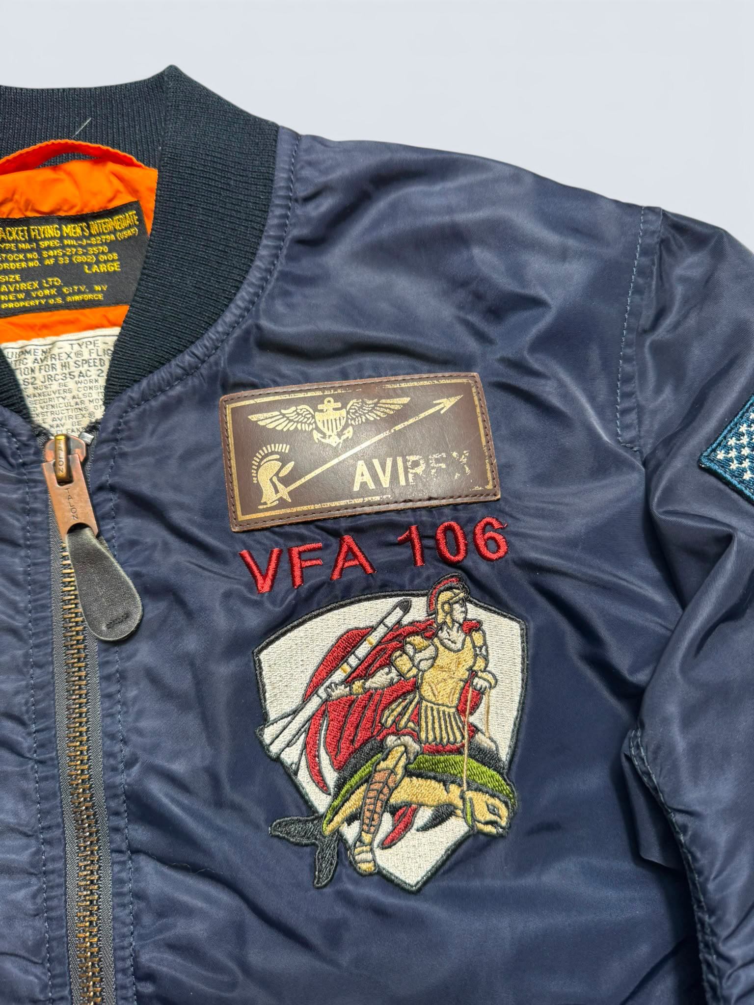 Jacket bomber flight ma-1 Avirex LTD vfa-106 gladiators full patch navy vintage 00’s - M
