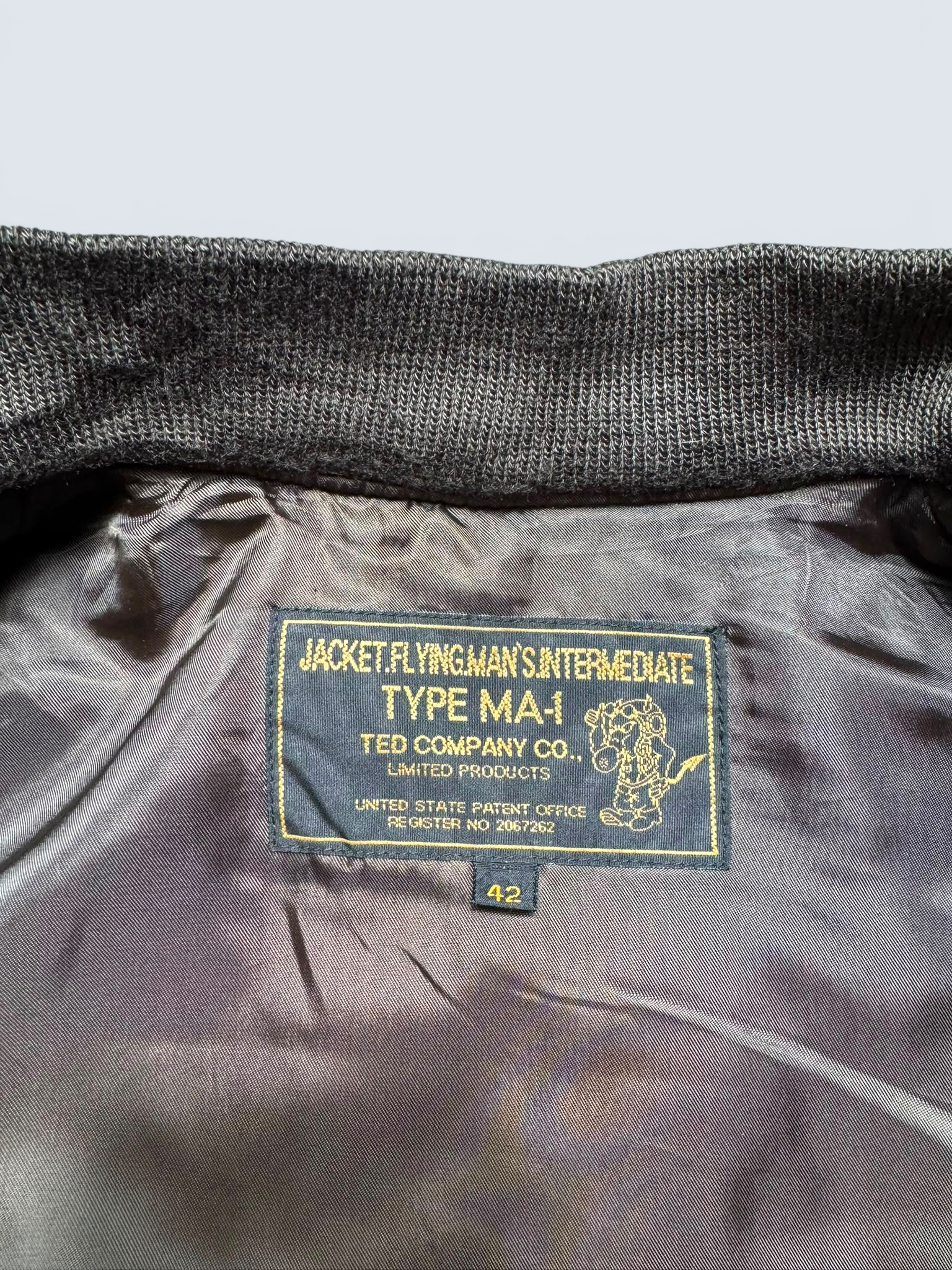 Jacket bomber fly ma-1 Tedman Company lucky Devil usaf brown vintage 00’s - L