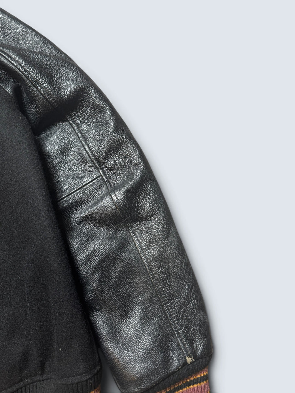 Jacket teddy varsity cuir Indian Motorcycle Japan edition black 00's - M