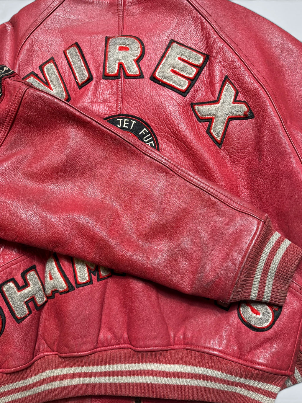 Jacket cuir varsity sport Avirex ltd Champions made in USA red vintage 90’s - XS/S
