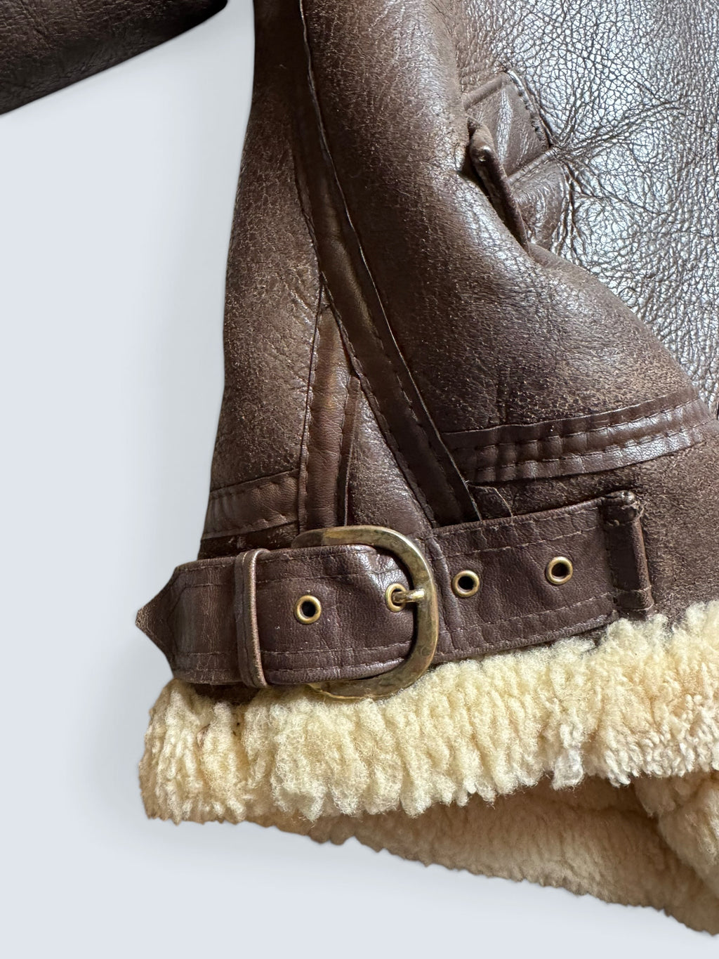 Jacket cuir flight shearling B-3 Covington made in USA usaf brown vintage 70’s - 42 (L)