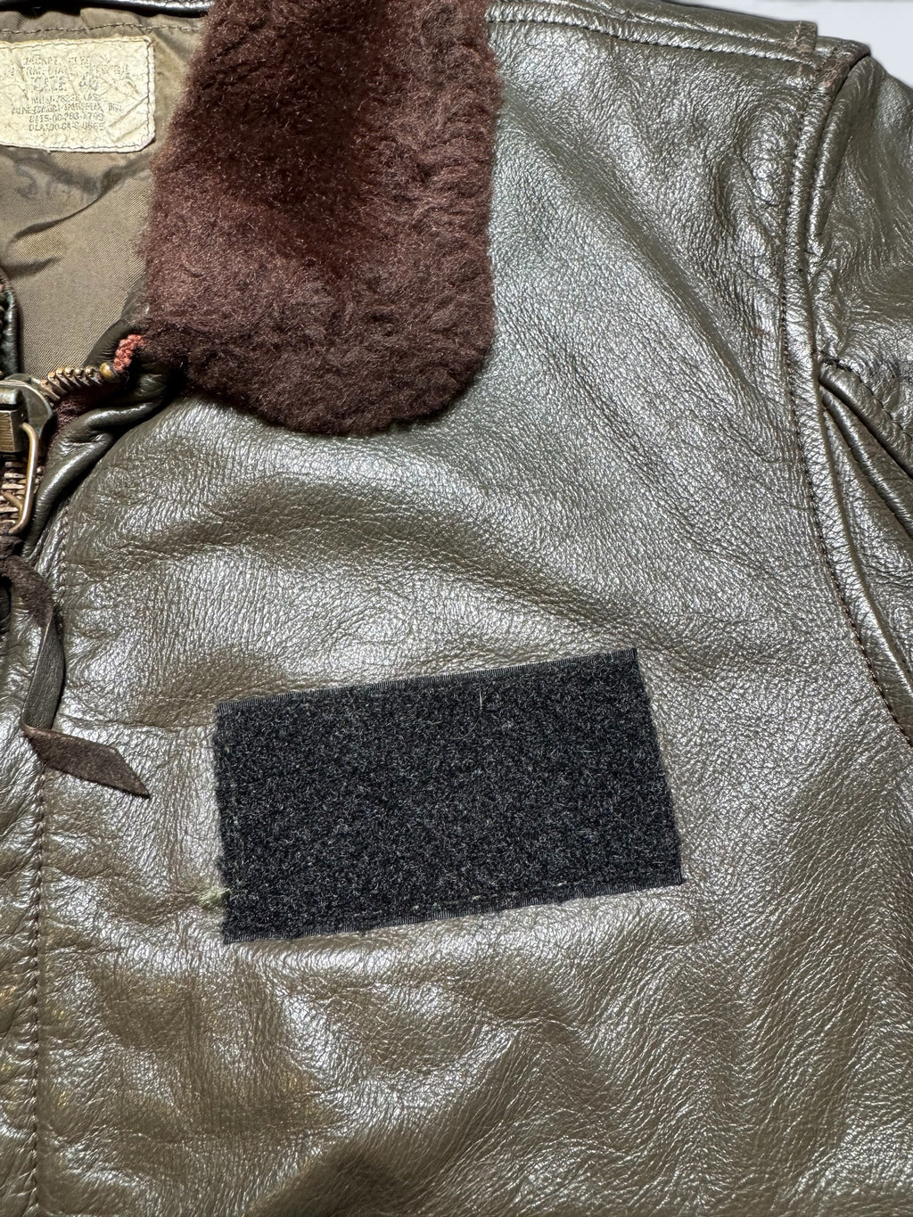 Jacket cuir goatskin flight G-1 original US Navy Ralph Edwards 1984 Cold War Era - 40 (M/L)