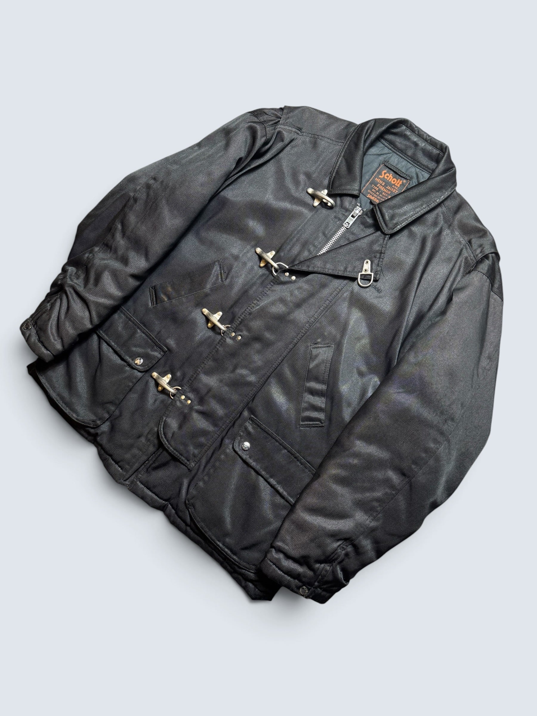 Jacket workwear fireman Schott Bros. NYC USA type 985-31 black 90’s vintage - L