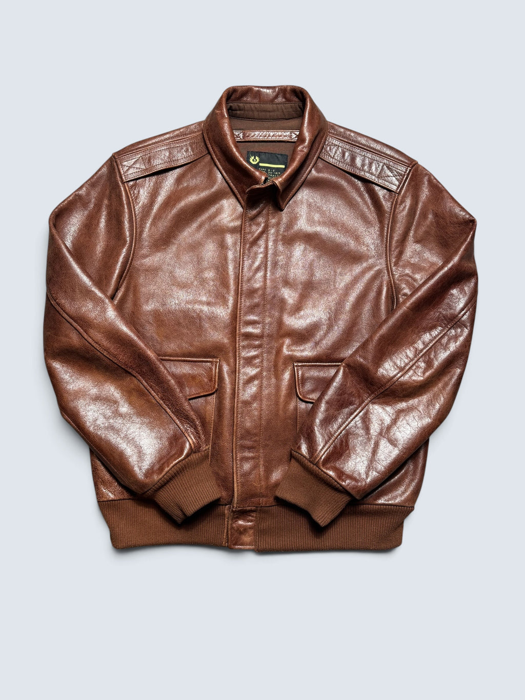 Jacket cuir cowhide bomber flight A-2 Willis & Geiger usaf brown 00's - L/XL