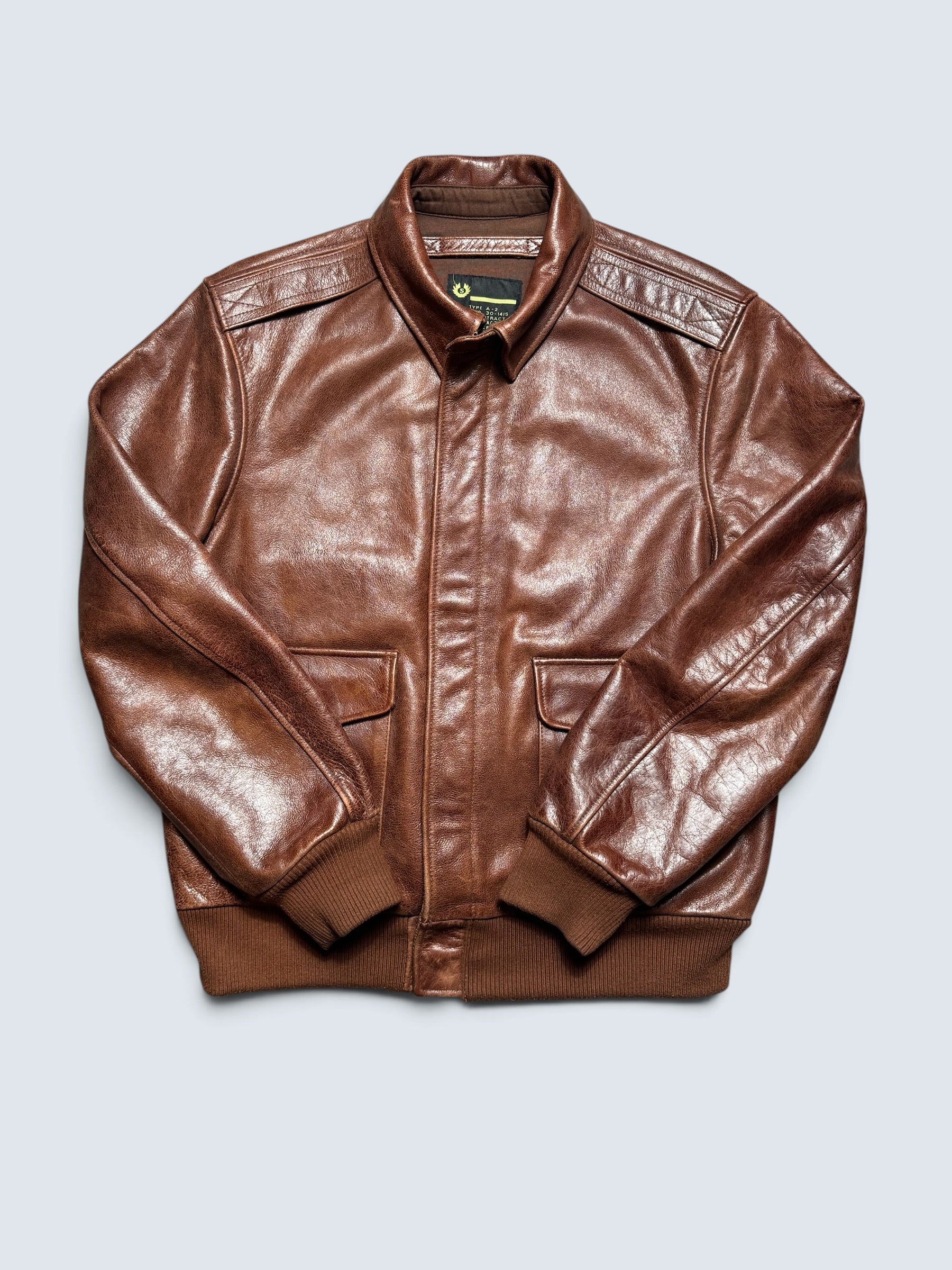 Jacket cuir cowhide bomber flight A-2 Willis & Geiger usaf brown 00's - L/XL