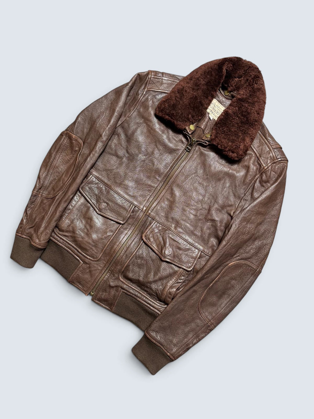 Jacket cuir cowhide flight G-1/A-2 hybrid Avirex Japan exclusive brown 00’s - S/M