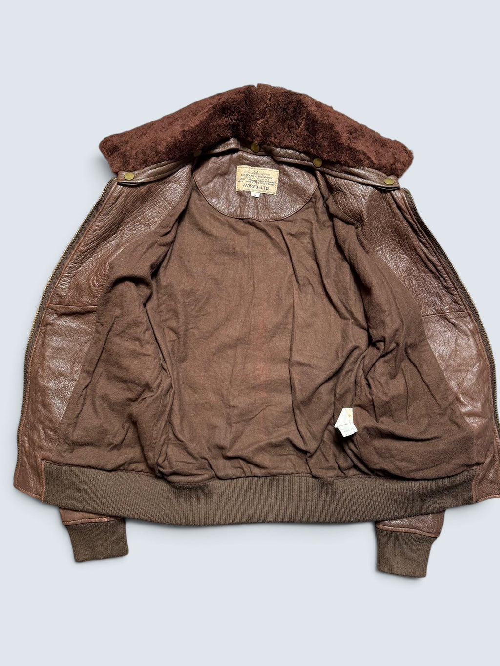 Jacket cuir cowhide flight G-1/A-2 hybrid Avirex Japan exclusive brown 00’s - S/M