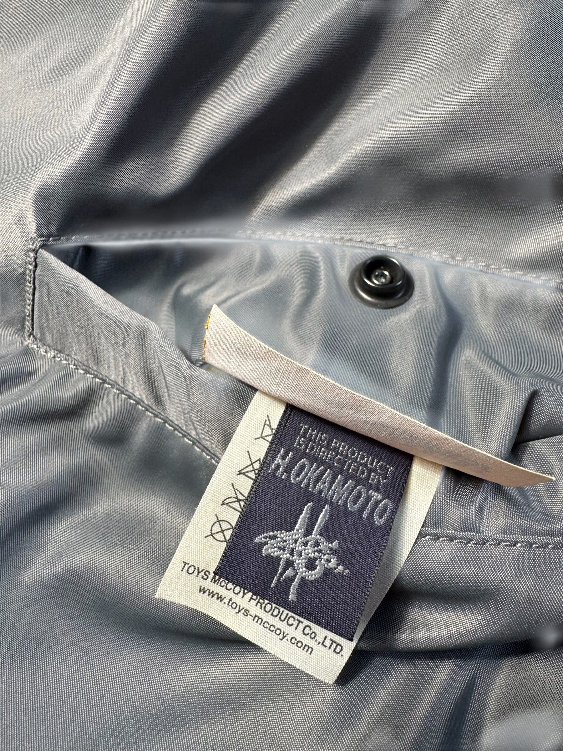 Jacket nylon bomber flight Ma-1 Toys McCoy Tmj2432 usaf full patch 1957 grey - M