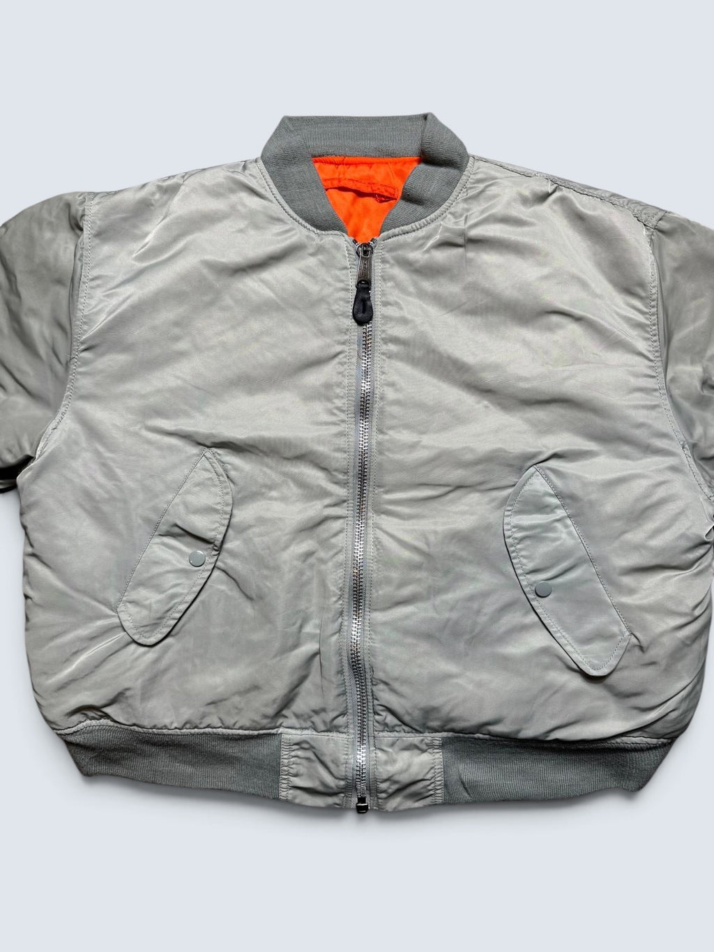Jacket nylon bomber Ma-1 Alpha Industries made in USA grey 1990’s - XL