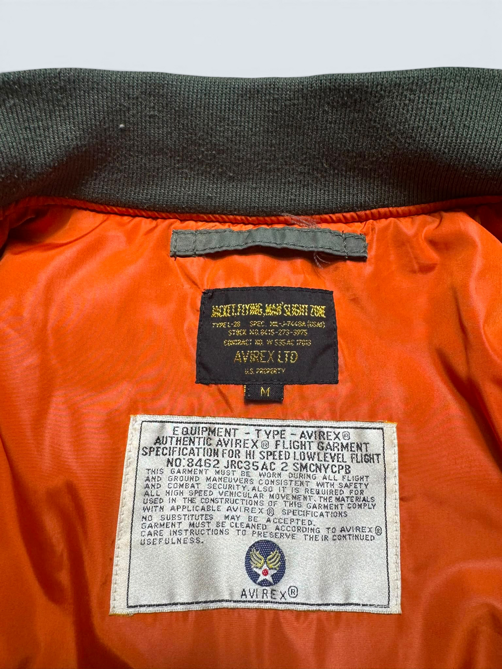 Jacket bomber flight L-2b Avirex ltd 334th FS usaf Japan exclusive kaki vintage 00’s - M