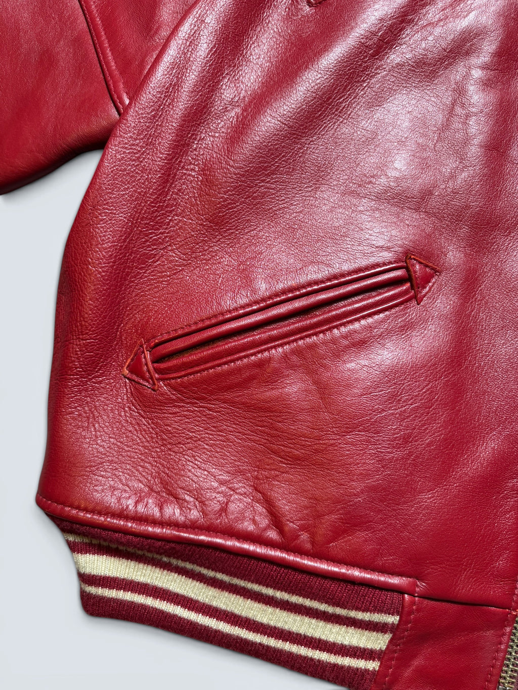 Jacket leather varsity sport Avirex ltd usa Japan exclusive red vintage 00’s - M