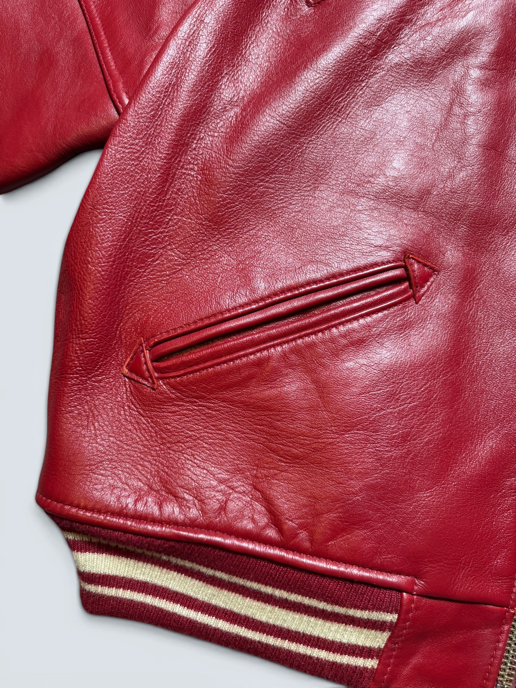 Jacket leather varsity sport Avirex ltd usa Japan exclusive red vintage 00’s - M